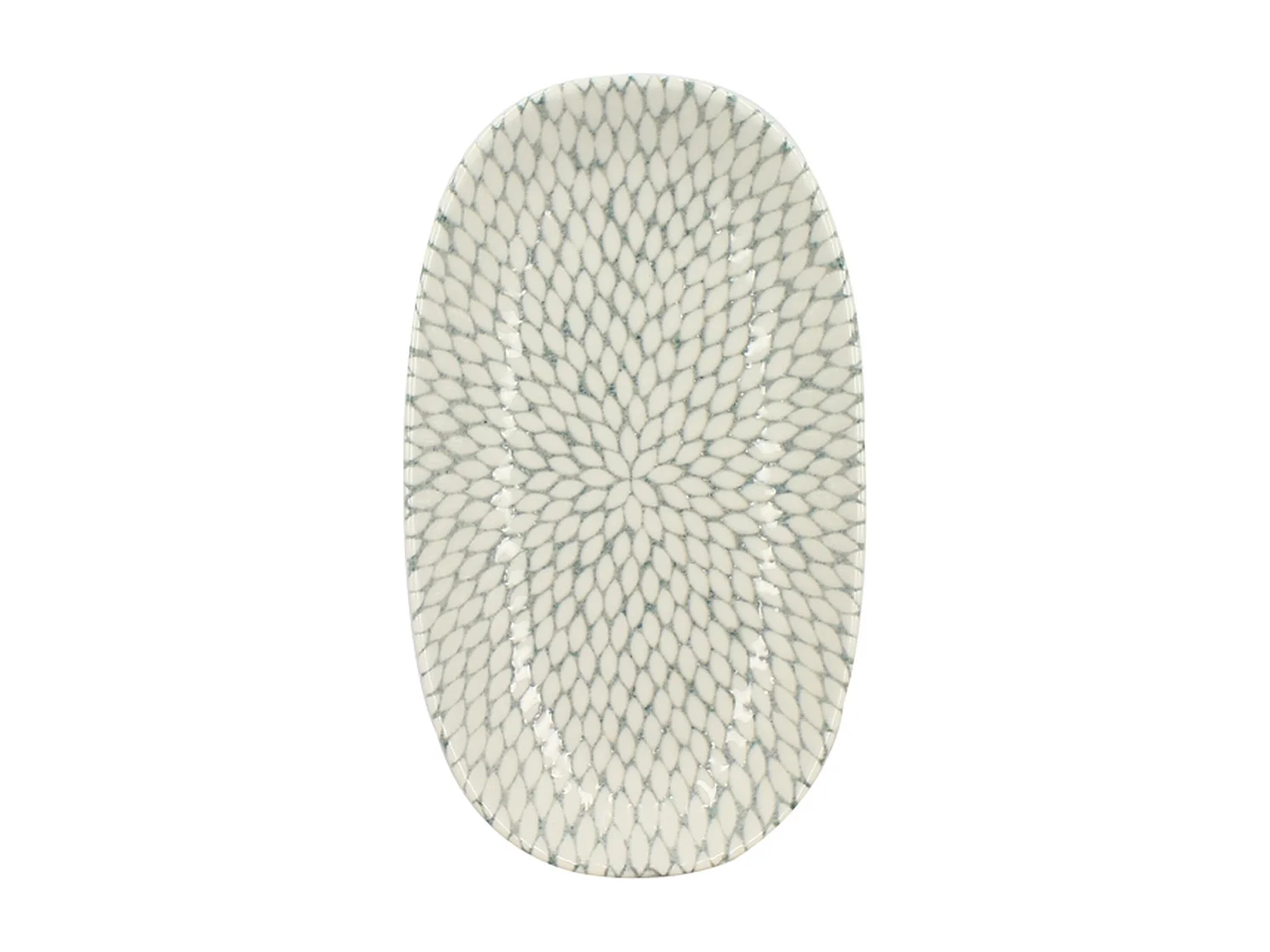 Novastyl - Lot 6 Assiettes Ovales Jasmin 23.5x13.5cm En Porcelaine Blanc