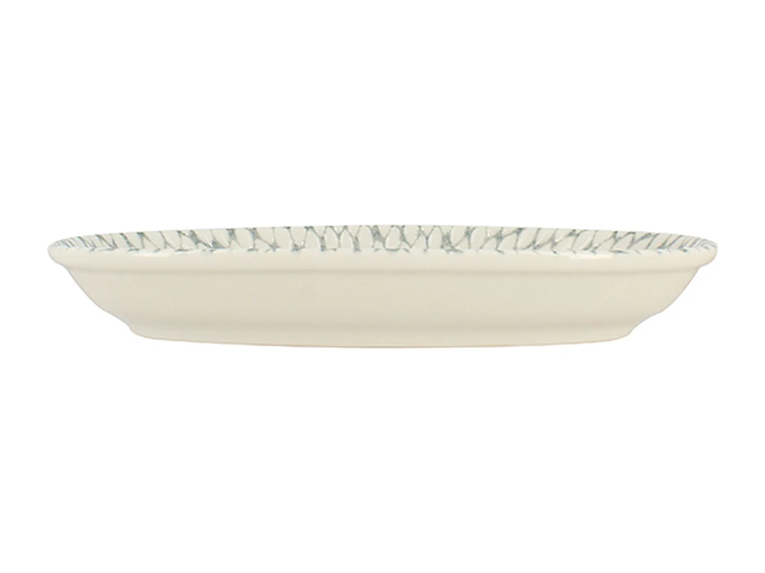 Novastyl - Lot 6 Assiettes Ovales Jasmin 23.5x13.5cm En Porcelaine Blanc