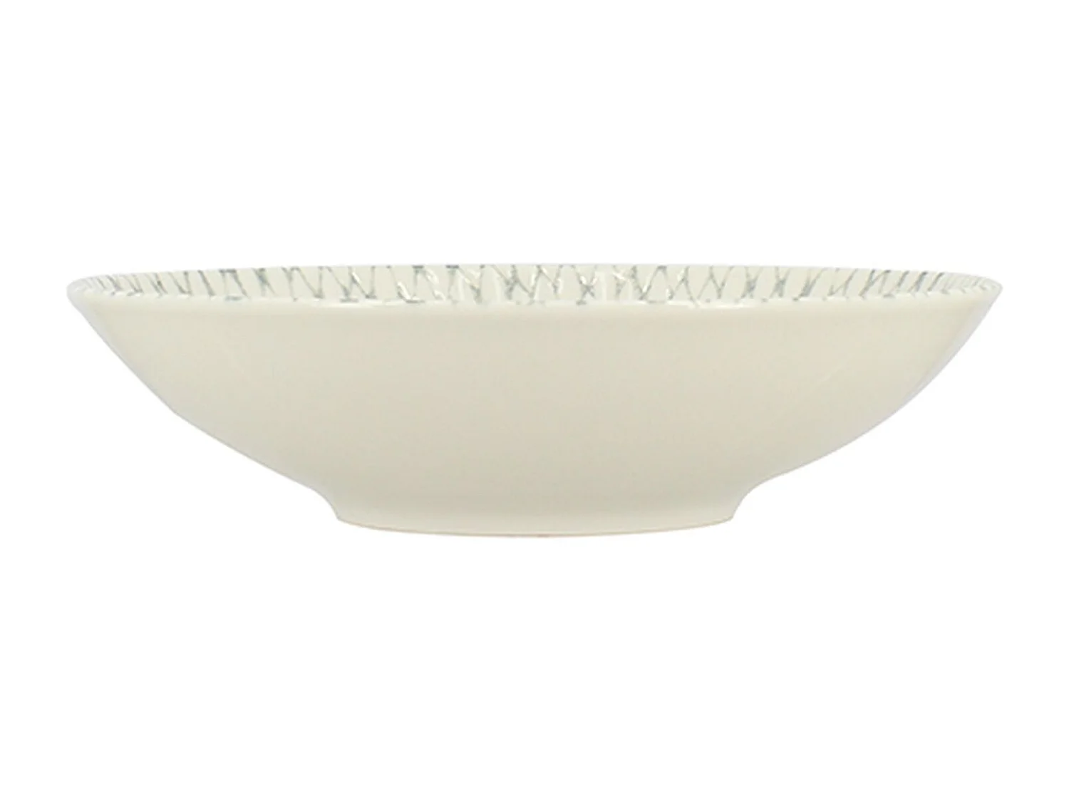 Novastyl - Lot 6 Assiettes Creuses Jasmin 21cm En Porcelaine Blanc