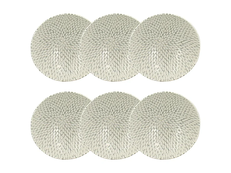 Novastyl - Lot 6 Coupelles Jasmin 15cm En Porcelaine Blanc