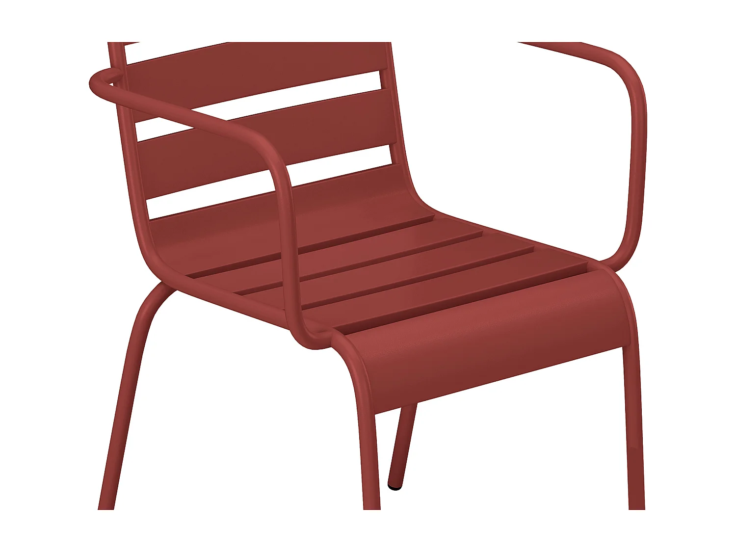 Lot de 2 fauteuils de jardin empilables en métal - Rouge - MIRMANDE de MYLIA