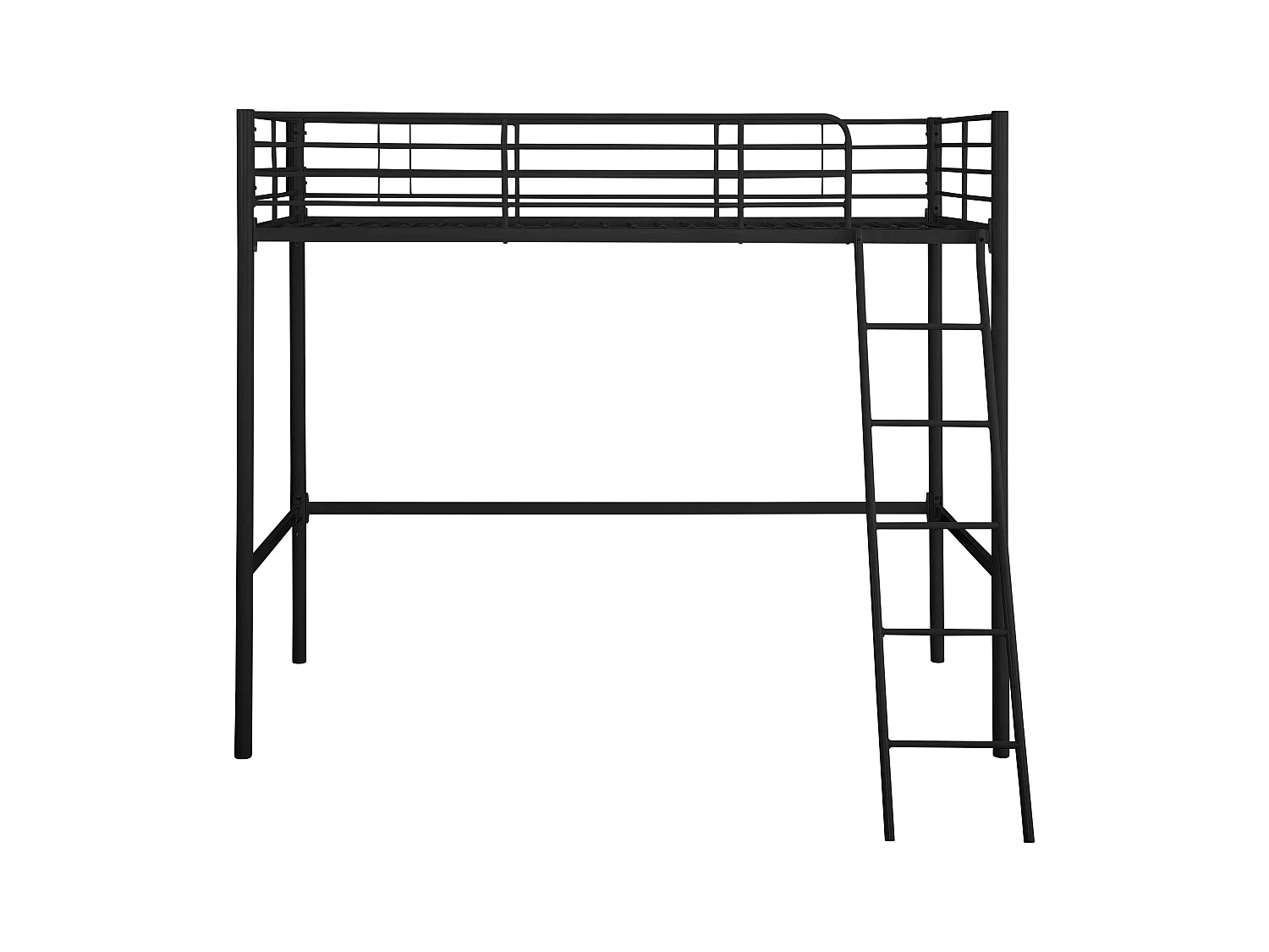 Clove | Cama Cama Alta 90 Metal Negro