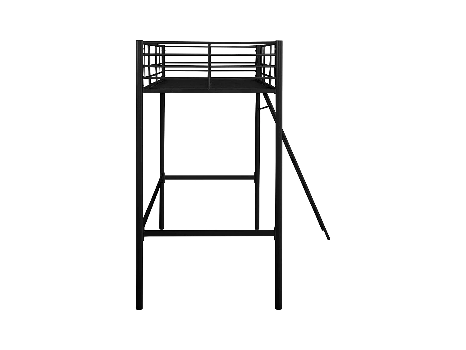 Clove | Cama Cama Alta 90 Metal Negro