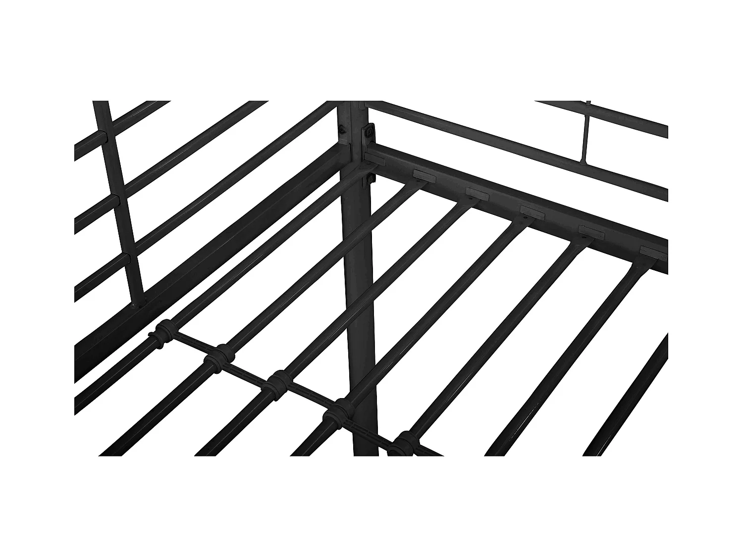 Clove | Cama Cama Alta 90 Metal Negro