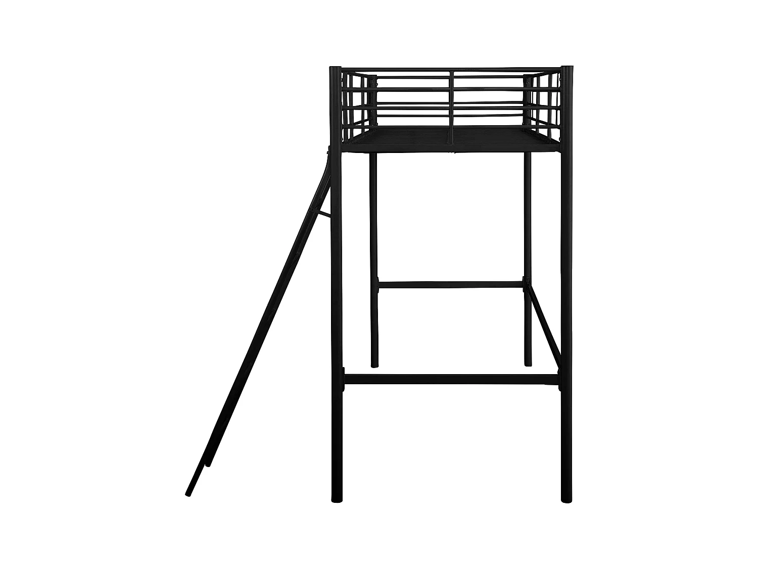 Clove | Cama Cama Alta 90 Metal Negro