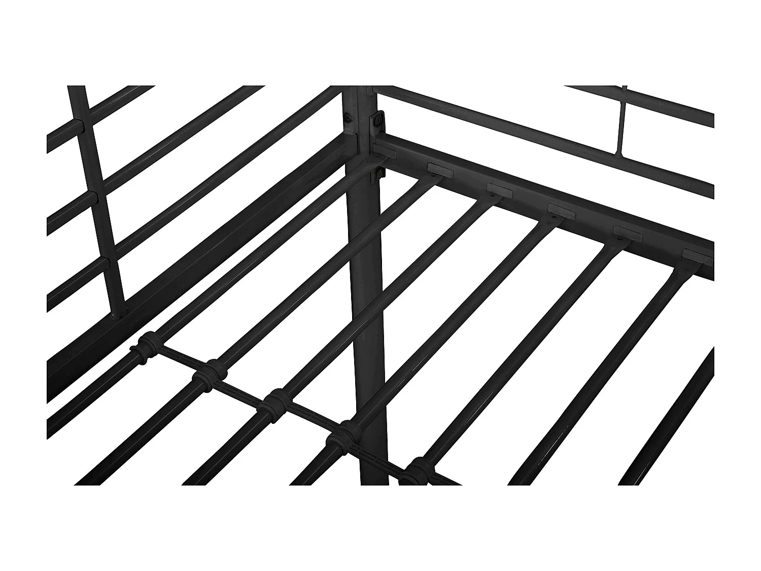 Clove | Cama Cama Alta 90 Metal Negro