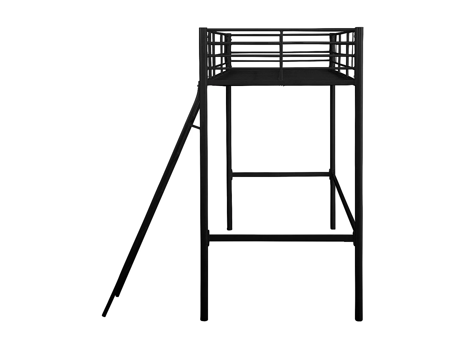 Clove | Cama Cama Alta 90 Metal Negro