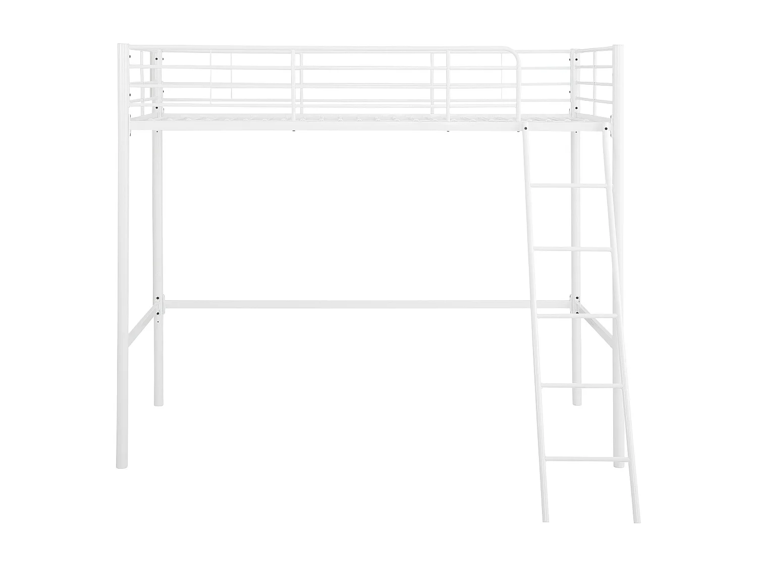 Clou de girofle | Lit couchette haut 90 métal blanc