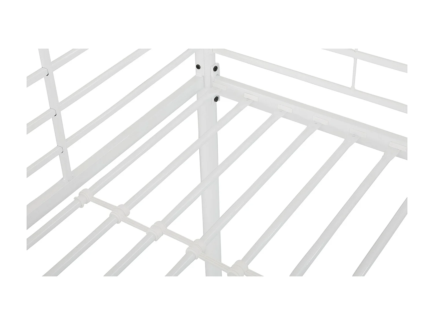 Clou de girofle | Lit couchette haut 90 métal blanc