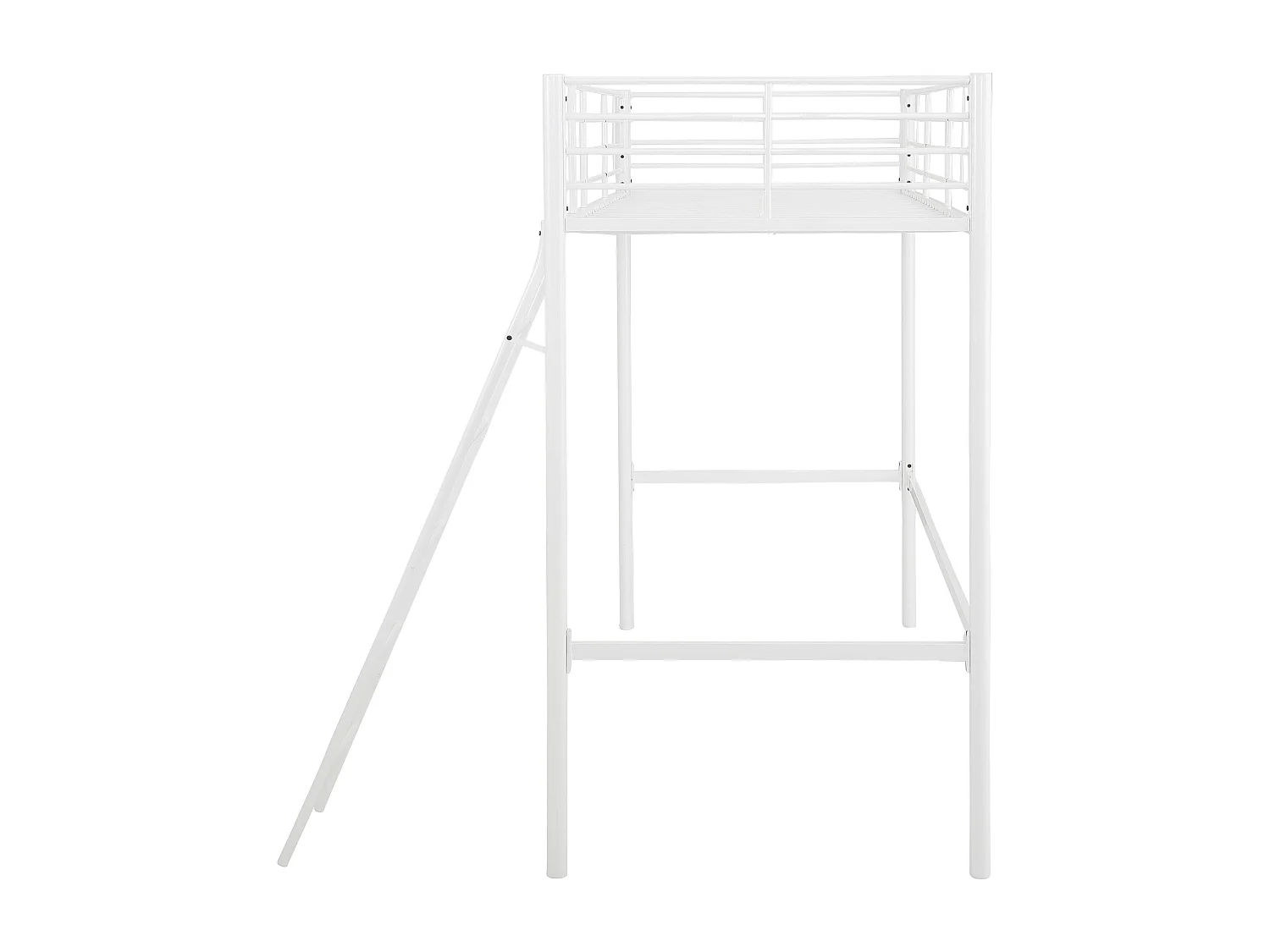 Clou de girofle | Lit couchette haut 90 métal blanc