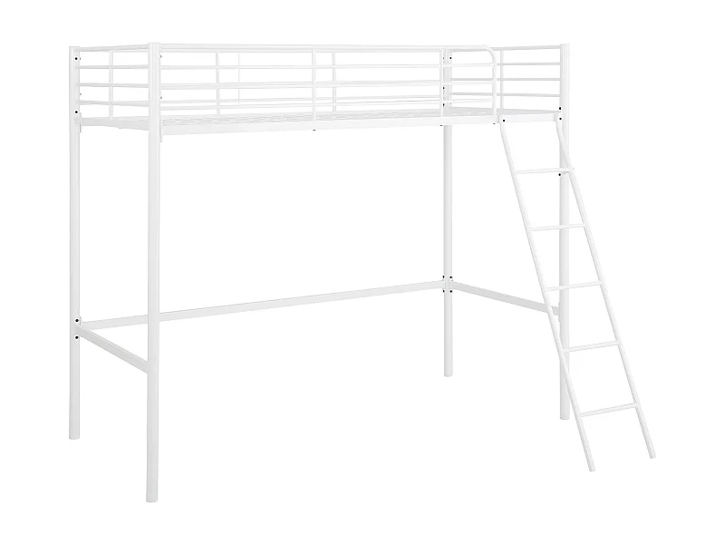 Clou de girofle | Lit couchette haut 90 métal blanc