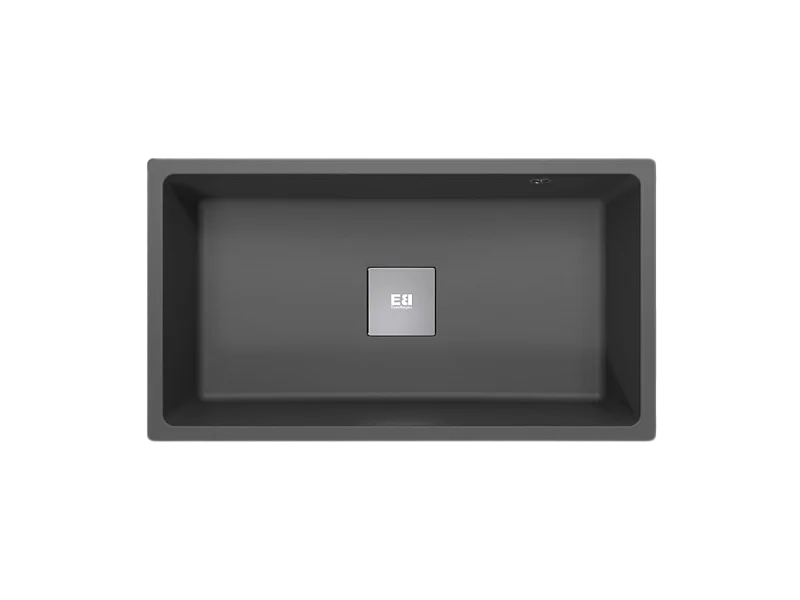 Carrit Lavello 1 vasca grande solo 78x43.5 granito nero Essebagno