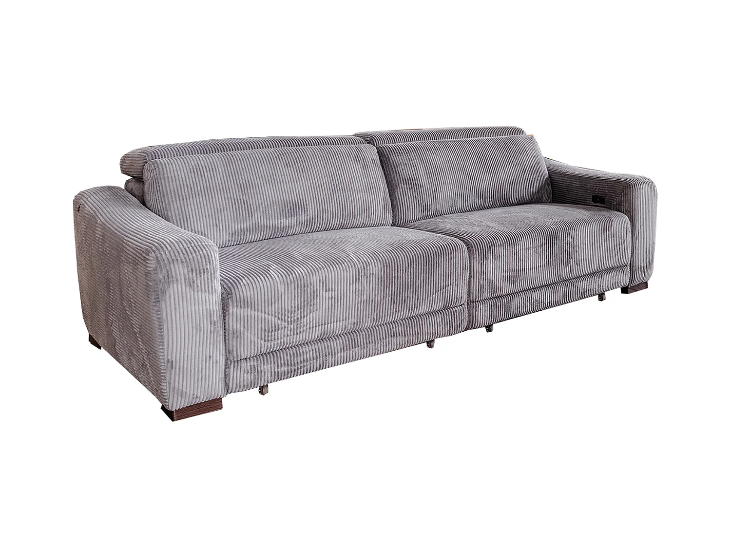 Canapé - anthracite Velours côtelé - KIANA