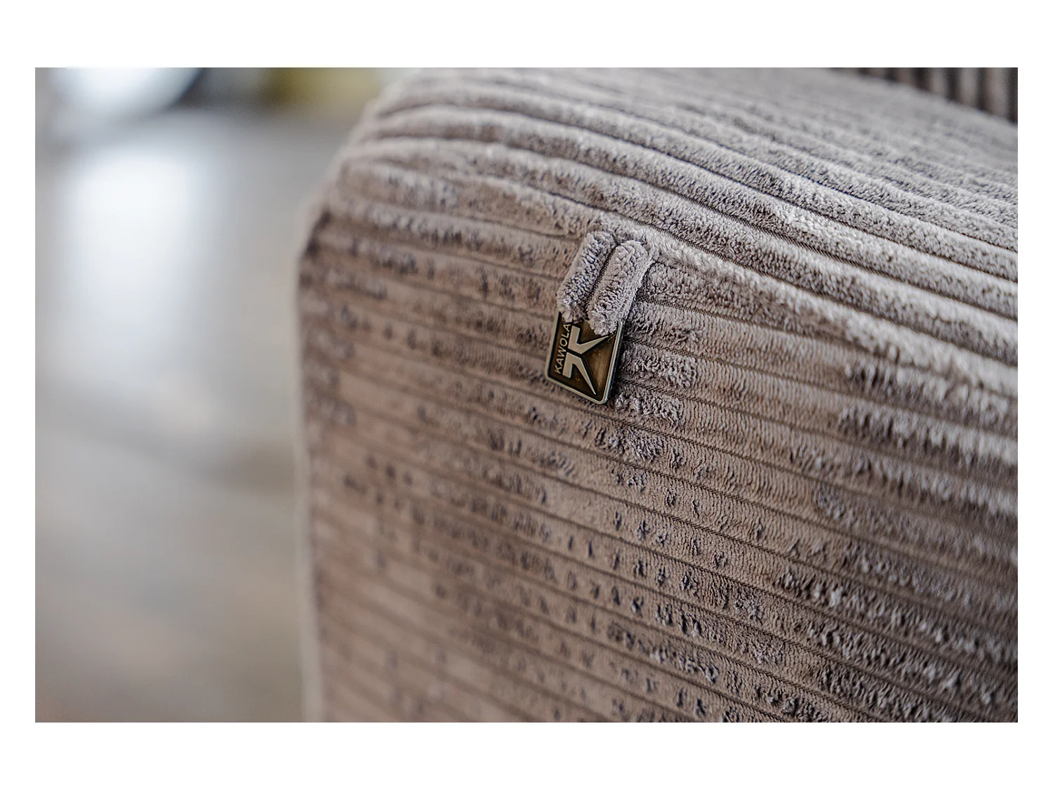 Canapé - anthracite Velours côtelé - KIANA