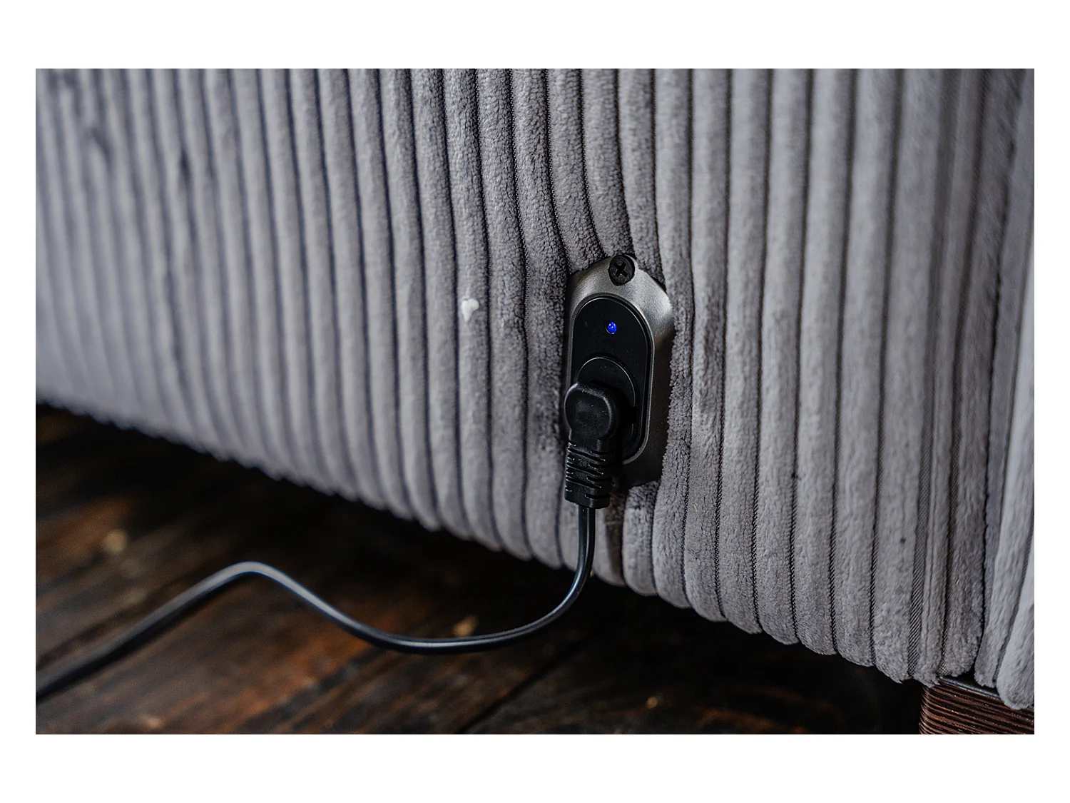 Canapé - anthracite Velours côtelé - KIANA