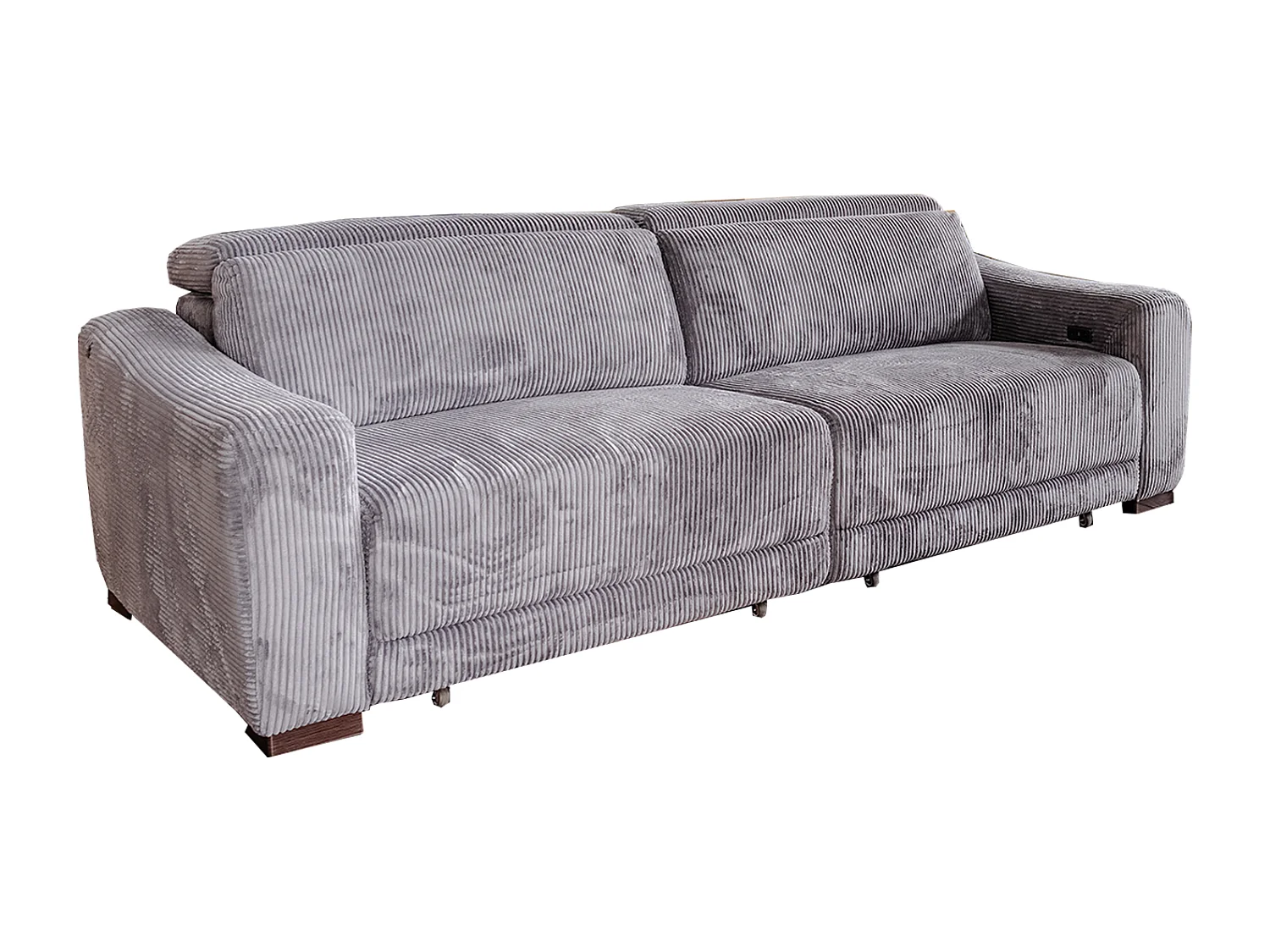 Canapé - anthracite Velours côtelé - KIANA