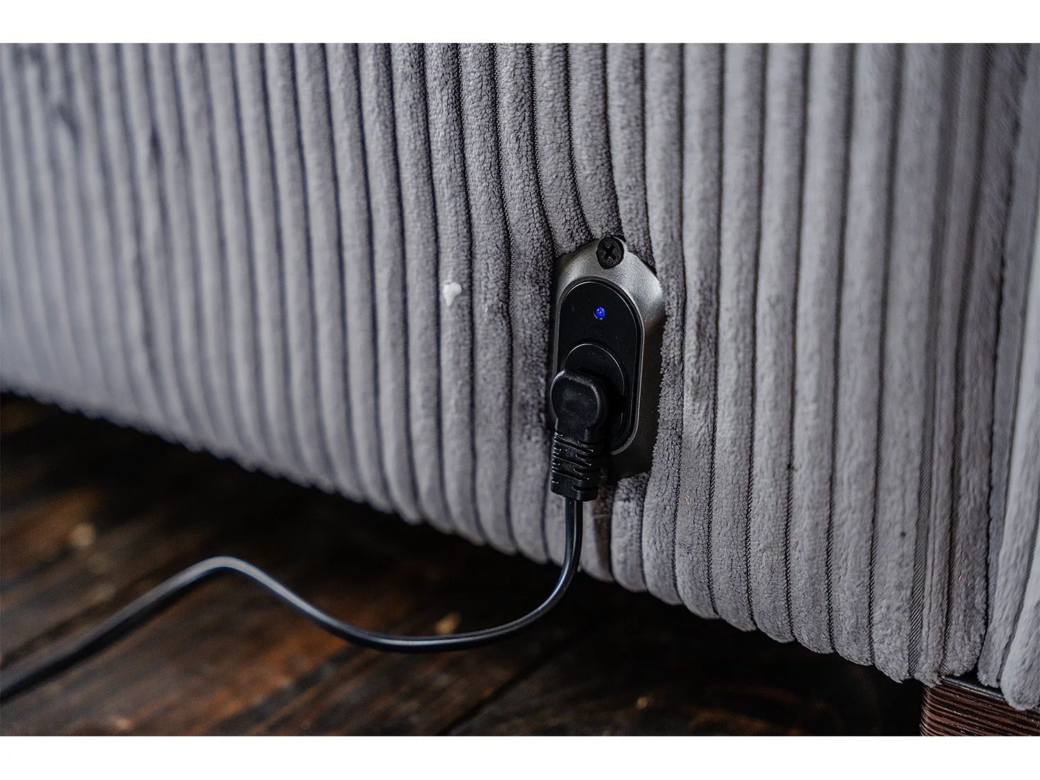 Canapé - anthracite Velours côtelé - KIANA