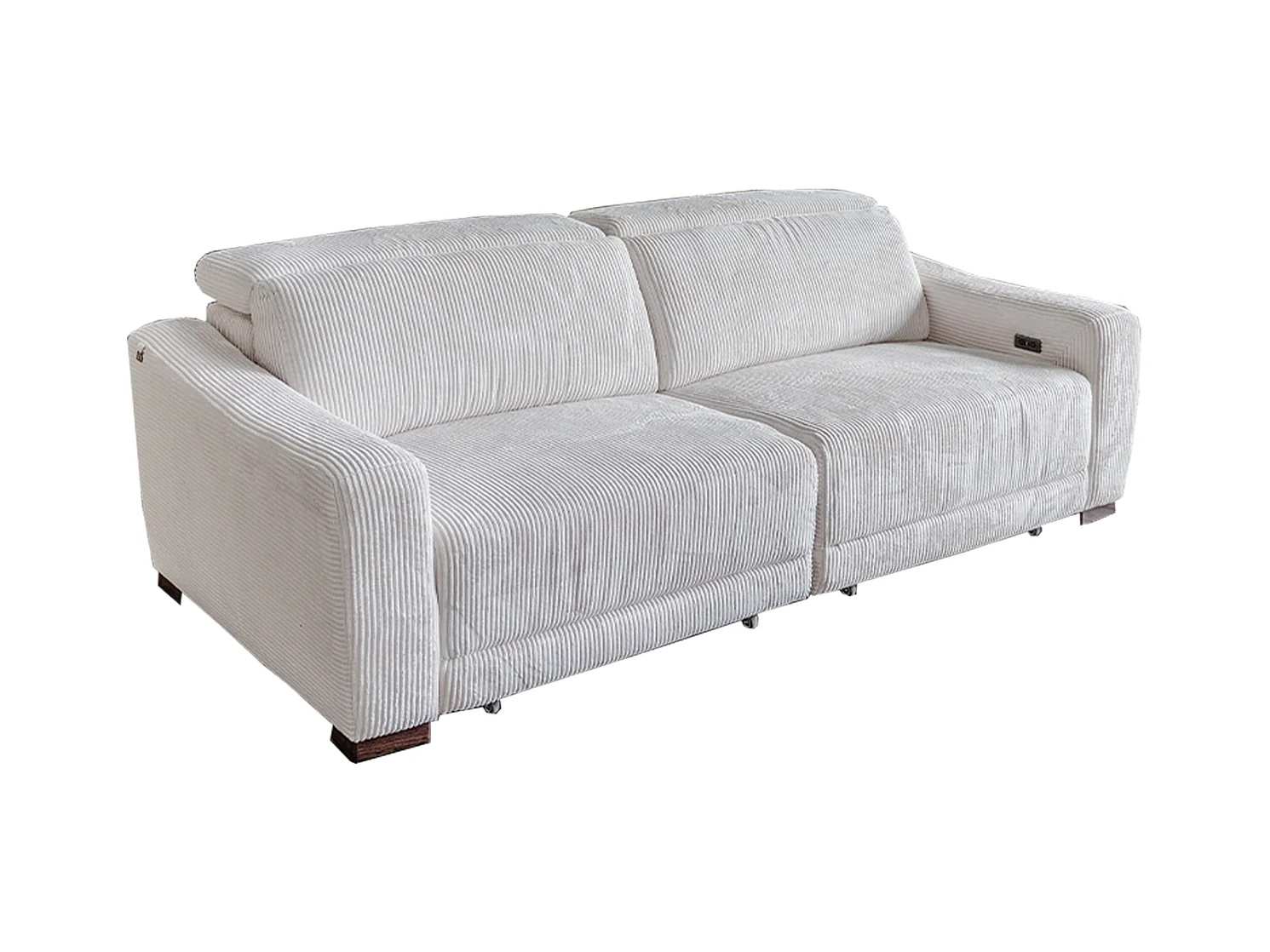 Canapé - blanc crème Velours côtelé - KIANA