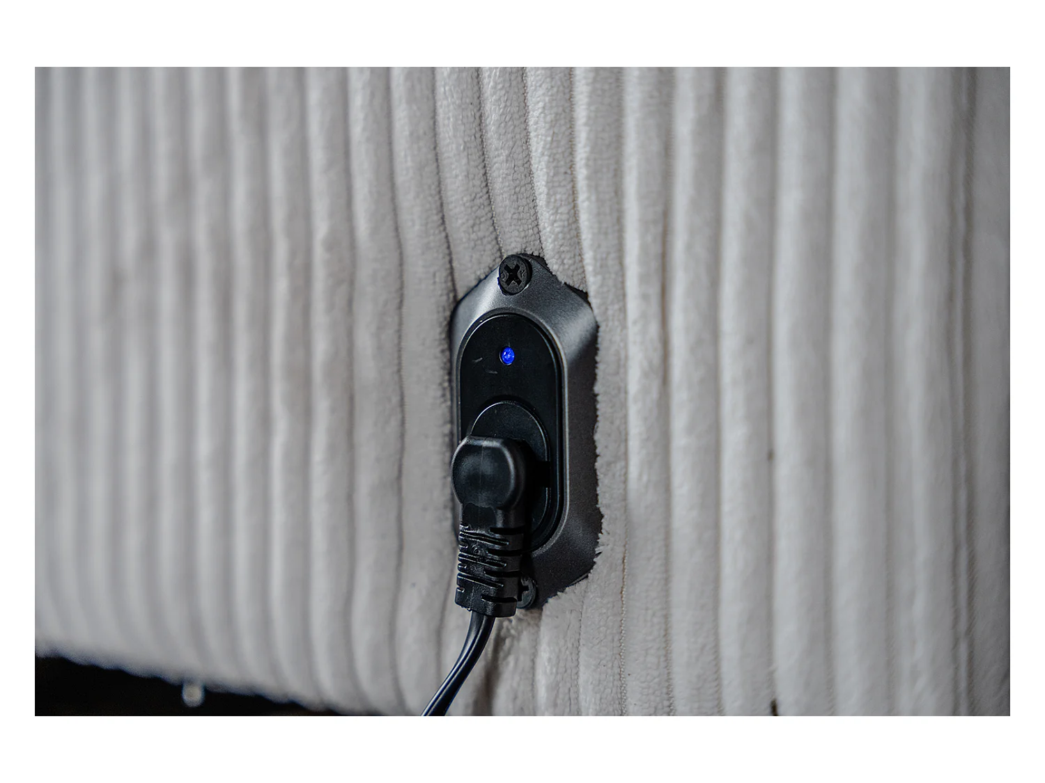 Canapé - blanc crème Velours côtelé - KIANA