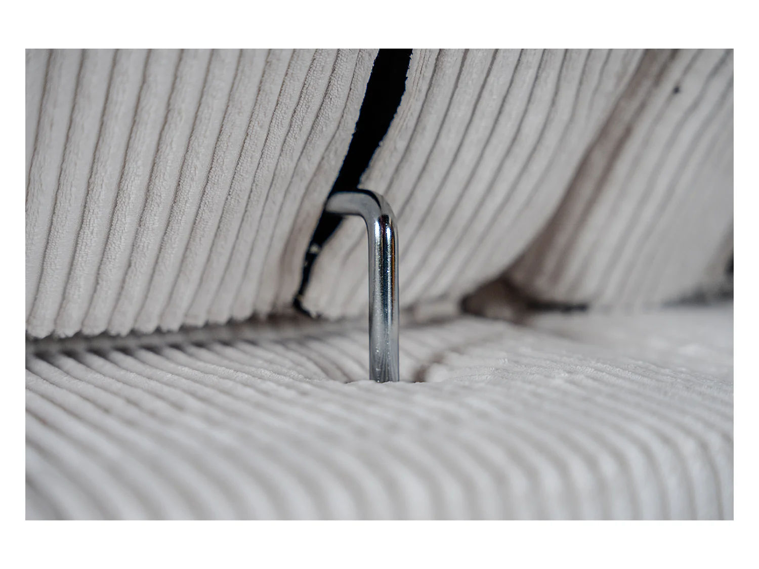 Canapé - blanc crème Velours côtelé - KIANA