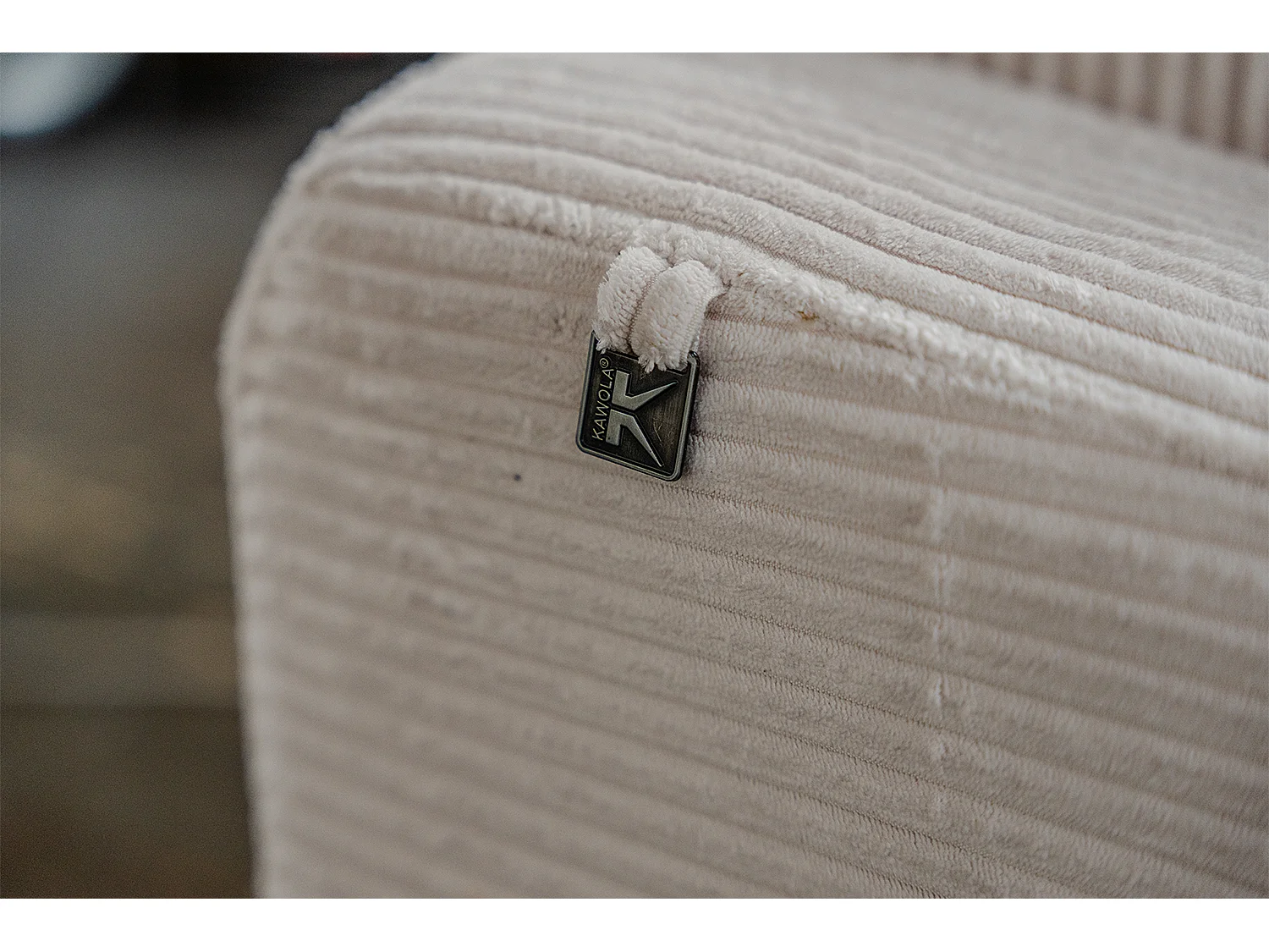 Canapé - blanc crème Velours côtelé - KIANA