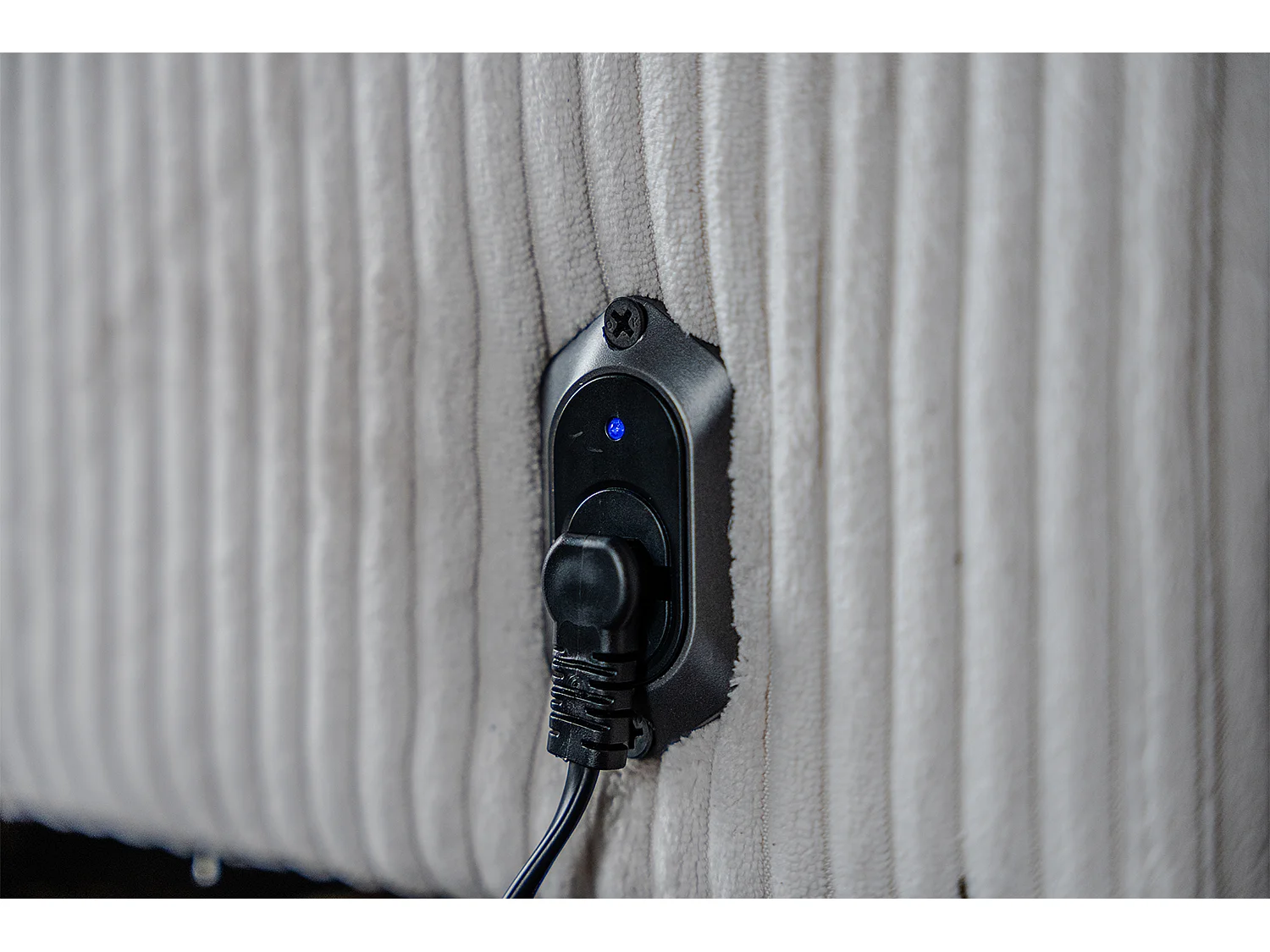 Canapé - blanc crème Velours côtelé - KIANA