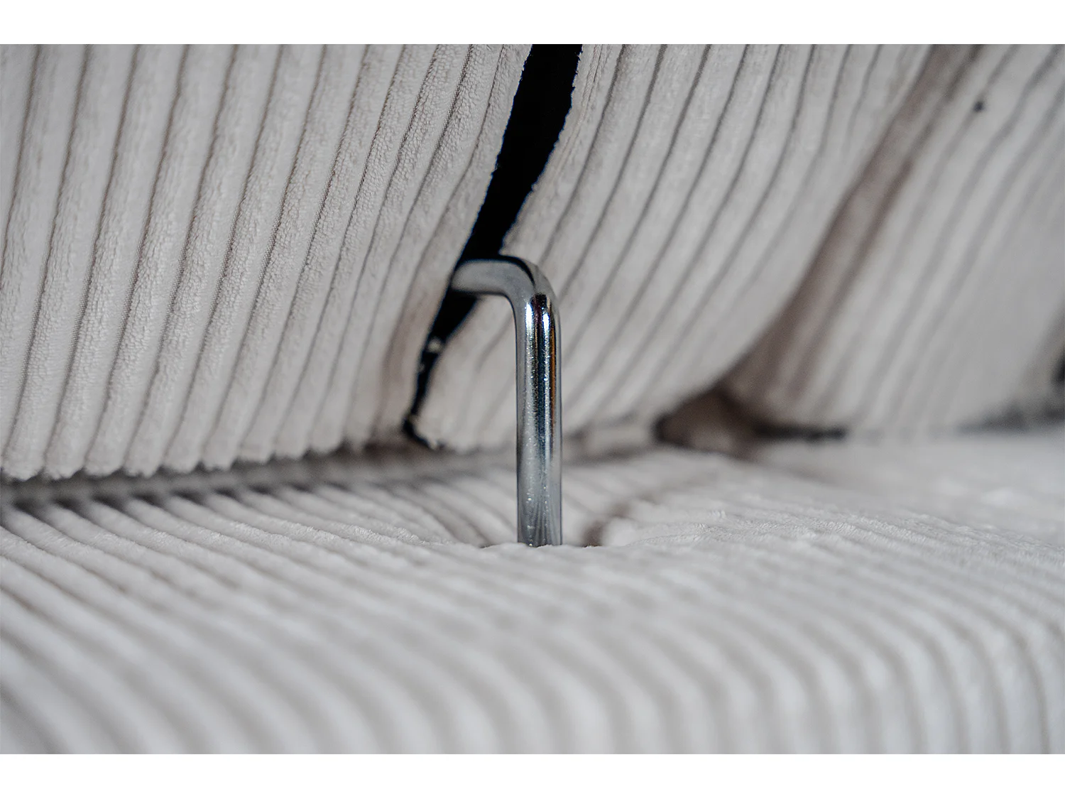 Canapé - blanc crème Velours côtelé - KIANA