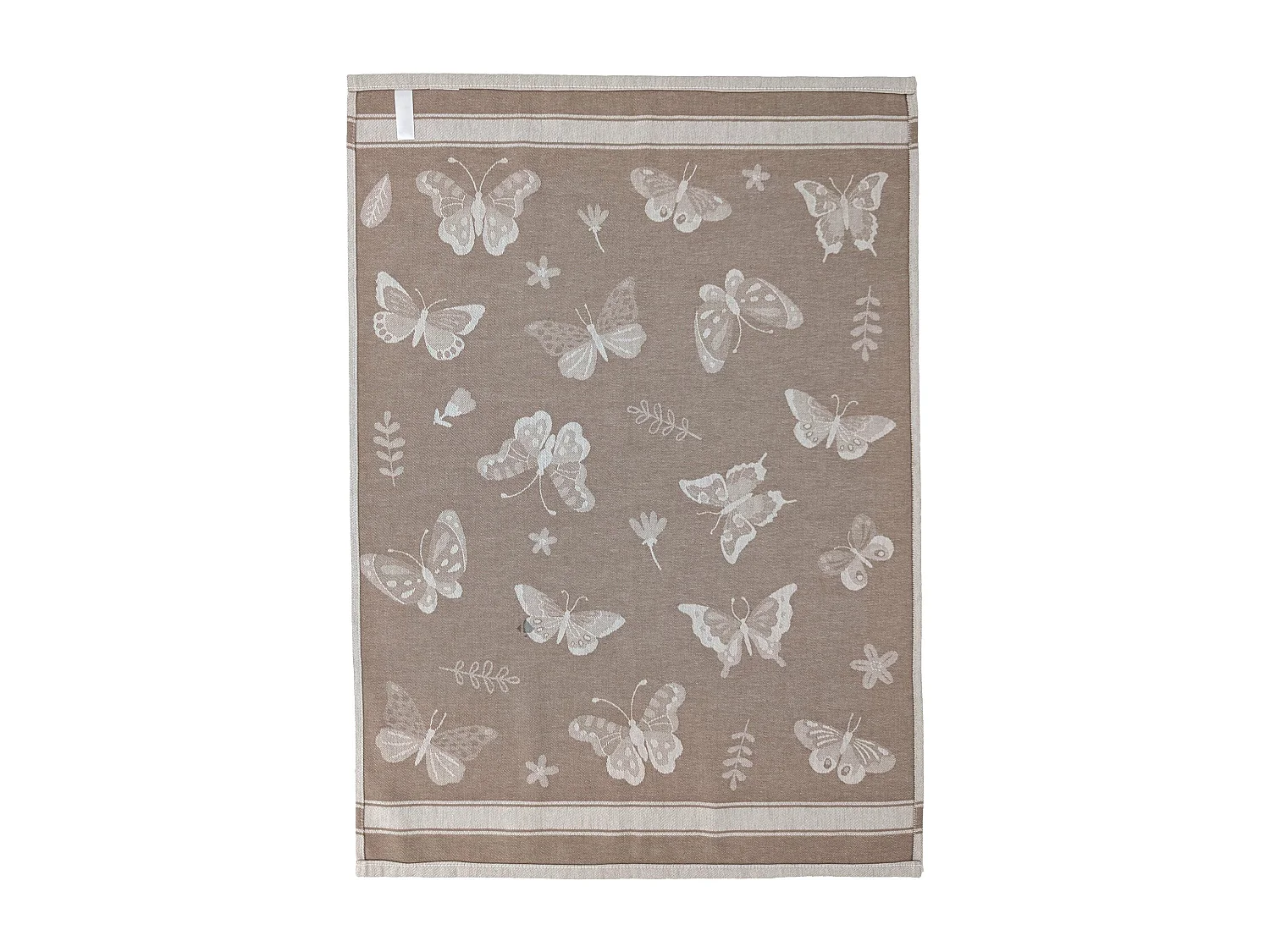 Lot de 2 torchons de cuisine toile collection WINGS 50x70 cm marron