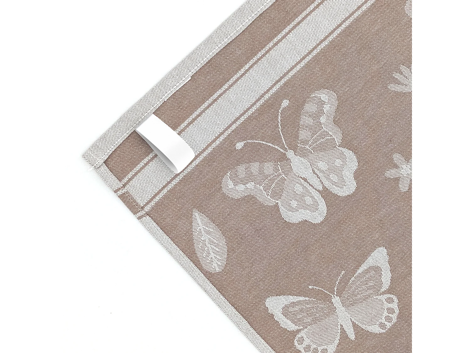 Lot de 2 torchons de cuisine toile collection WINGS 50x70 cm marron