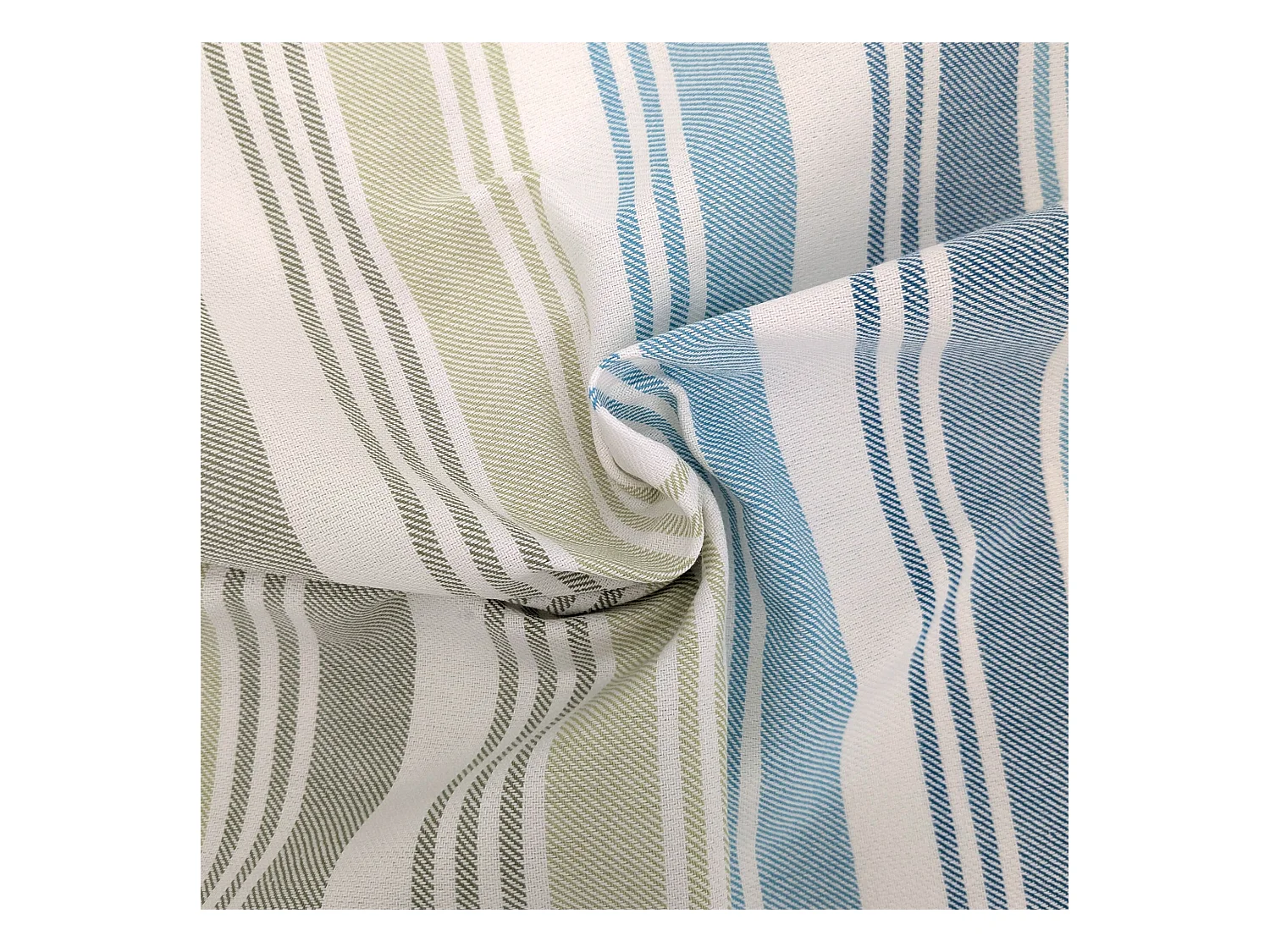 Lot de 2 torchons de cuisine toile 50x70 cm collection LINE bleu/vert