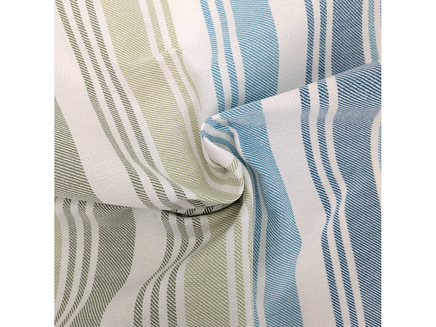 Lot de 2 torchons de cuisine toile 50x70 cm collection LINE bleu/vert