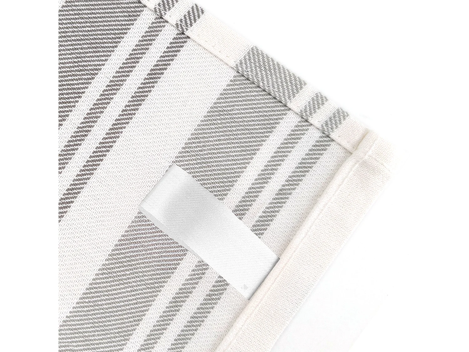 Lot de 2 torchons de cuisine toile 50x70 cm collection LINE bleu/vert