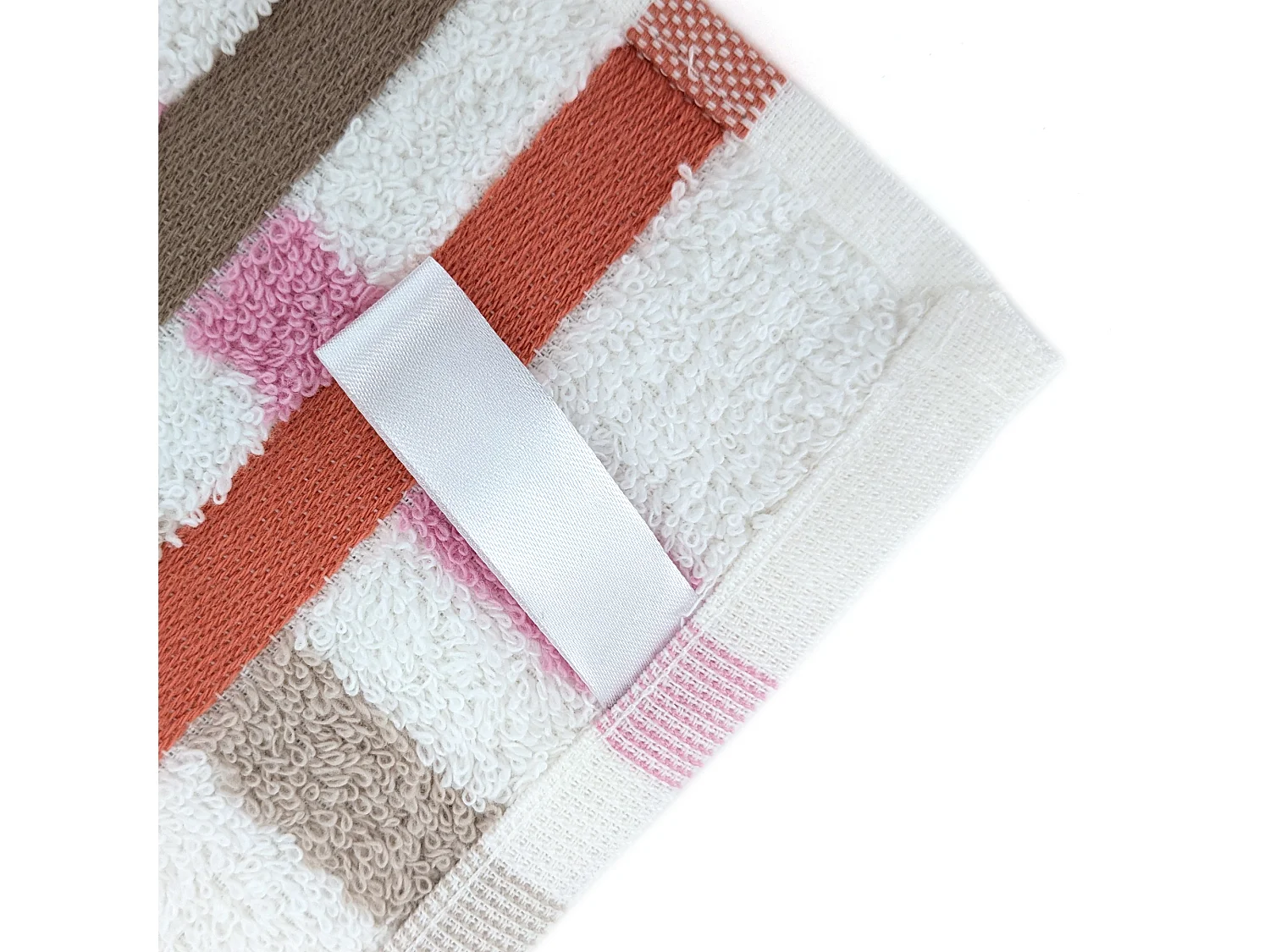 Lot de 2 torchons de cuisine éponge 50x50 cm LINE rose/orange