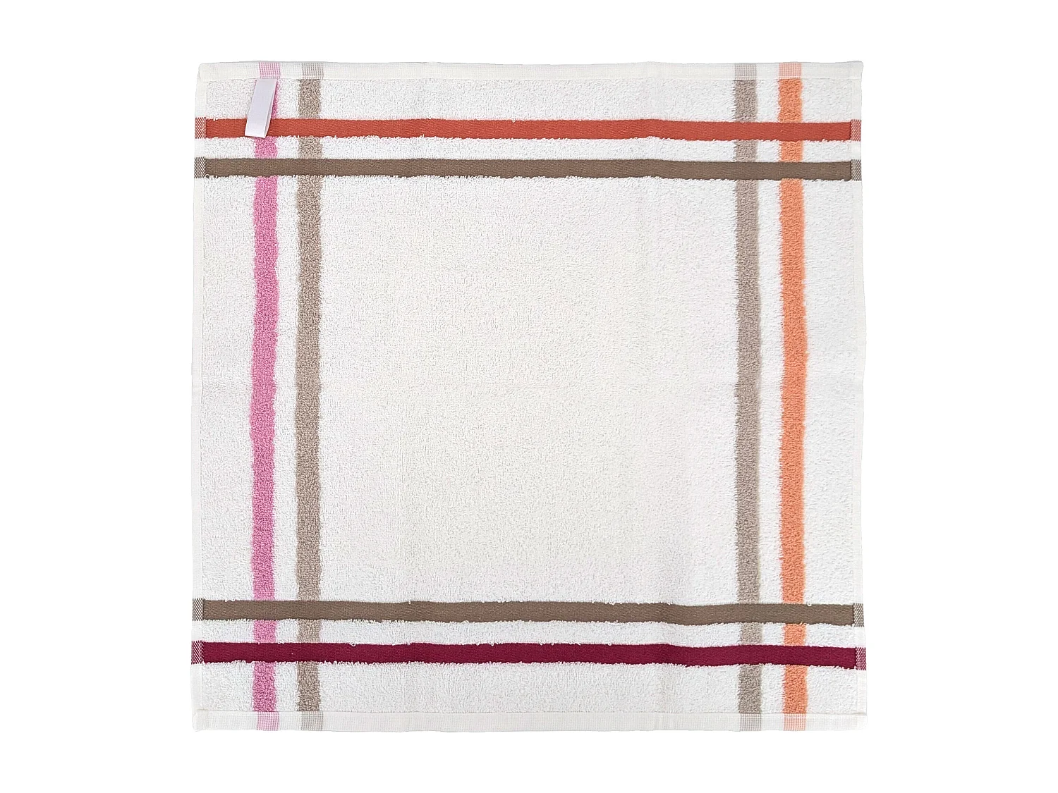 Lot de 2 torchons de cuisine éponge 50x50 cm LINE rose/orange