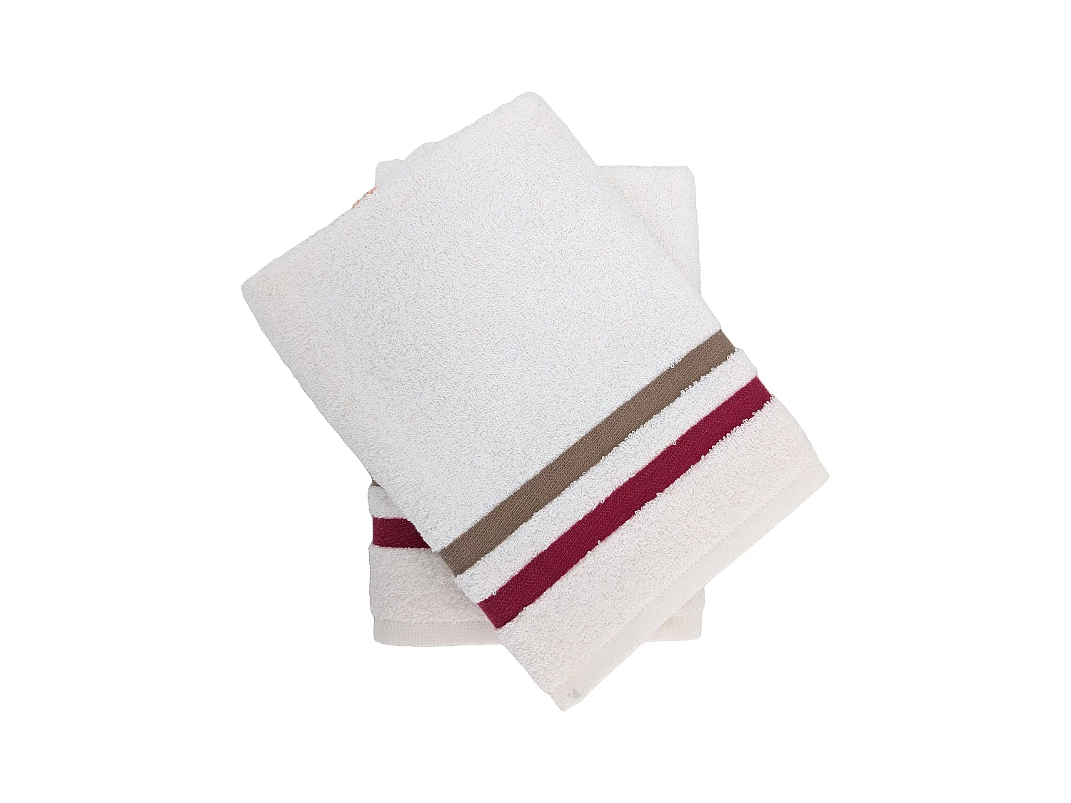Lot de 2 torchons de cuisine éponge 50x50 cm LINE rose/orange