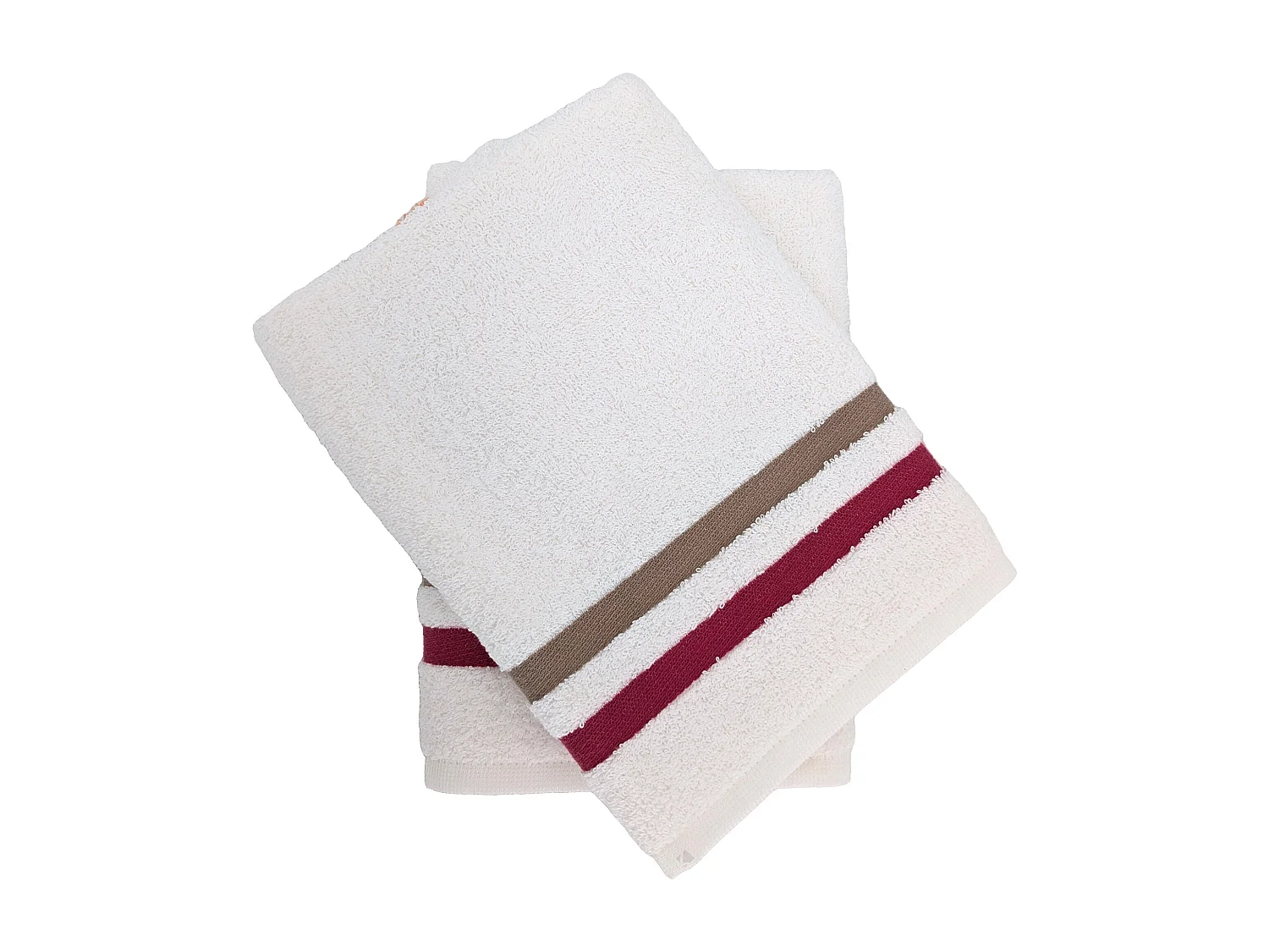 Lot de 2 torchons de cuisine éponge 50x50 cm LINE rose/orange