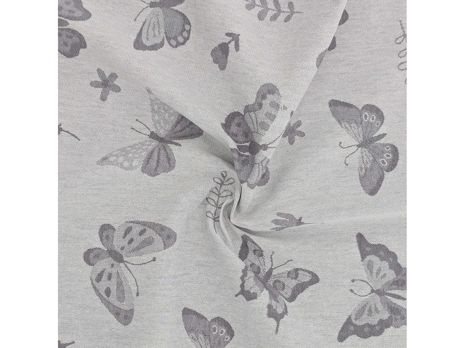 Lot de 2 torchons de cuisine toile collection WINGS 50x70 cm gris