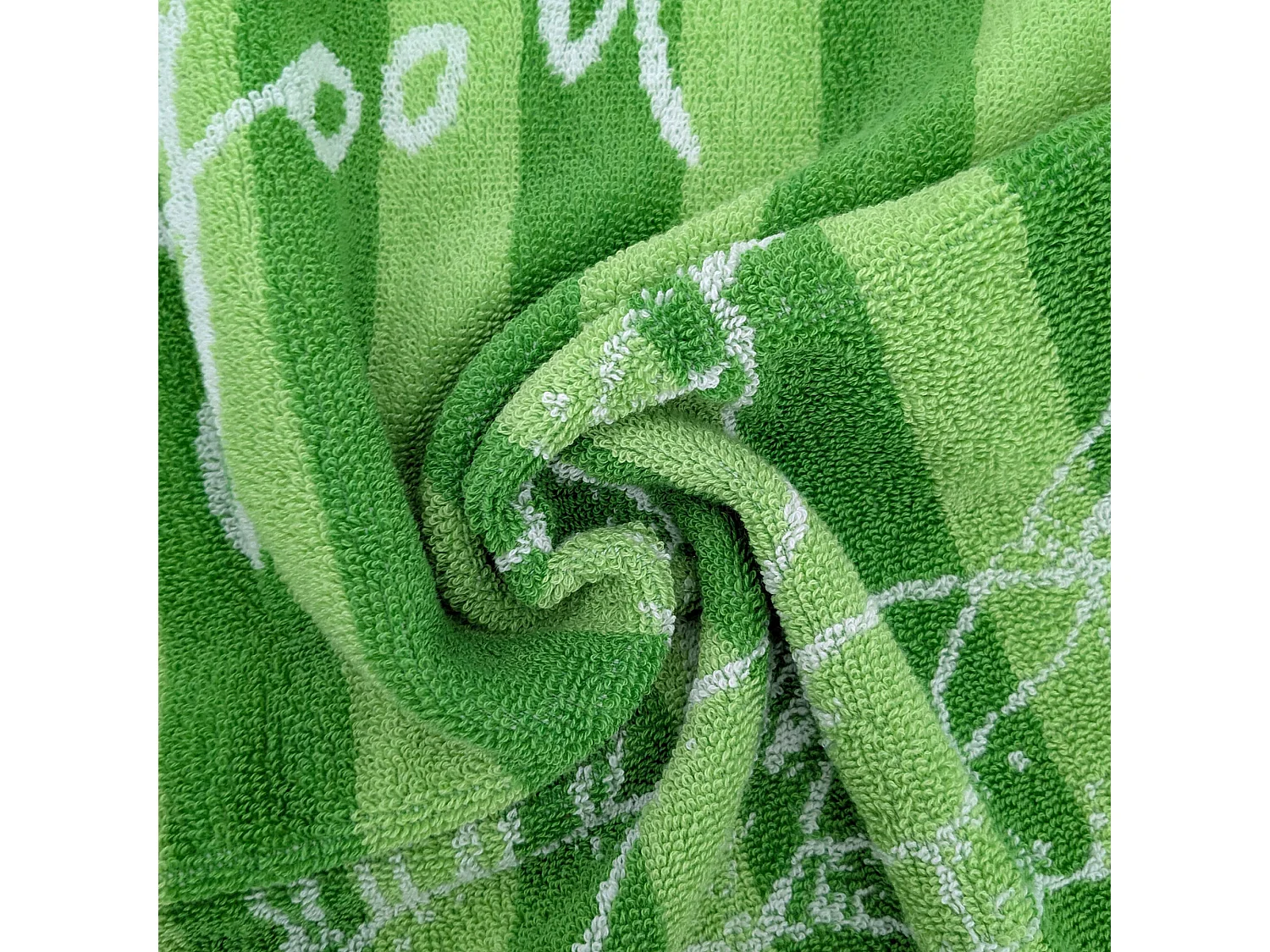 Lot de 2 torchons de cuisine éponge 50x50 cm collection SEAFOOD vert