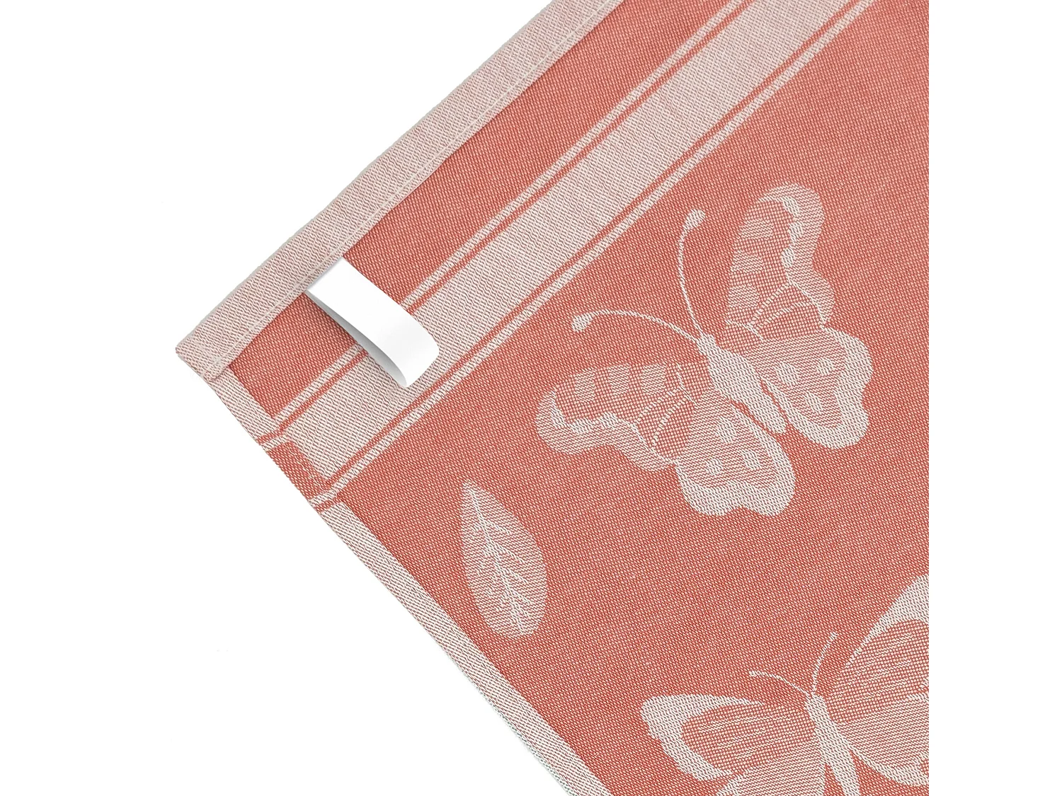 Lot de 2 torchons de cuisine toile collection WINGS 50x70 cm orange