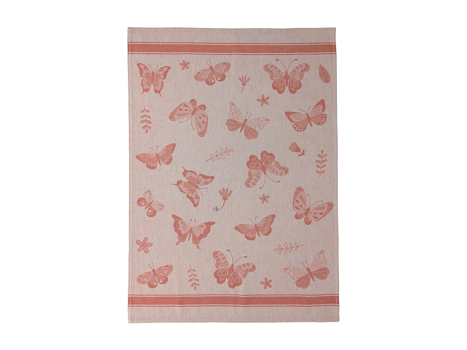 Lot de 2 torchons de cuisine toile collection WINGS 50x70 cm orange