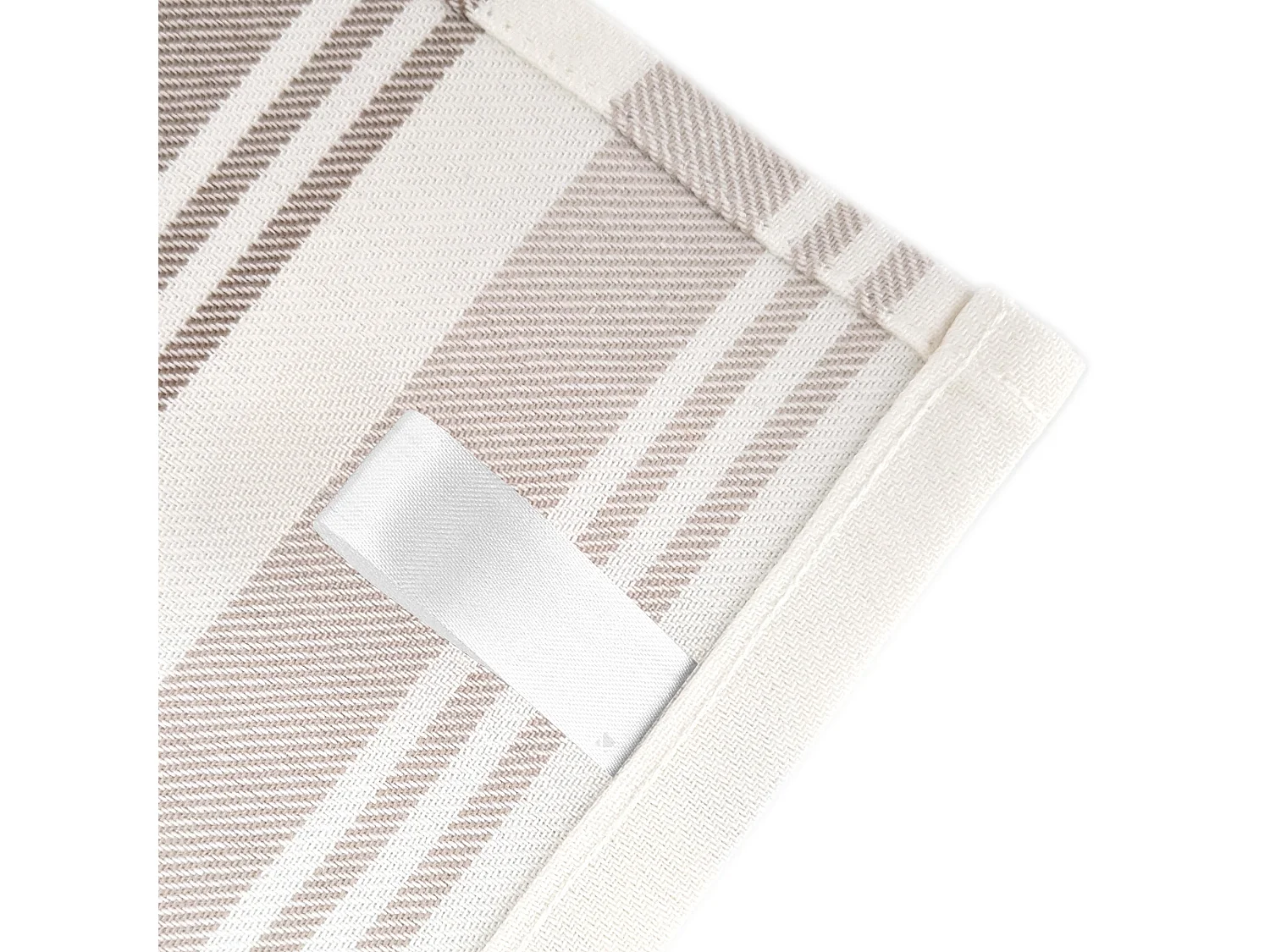 Lot de 2 torchons de cuisine toile 50x70 cm LINE rose/orange