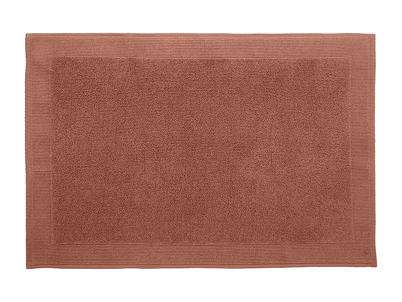 Tapis de bain 1350 g/m² 50x70 cm BAMAKO coton orange Terre