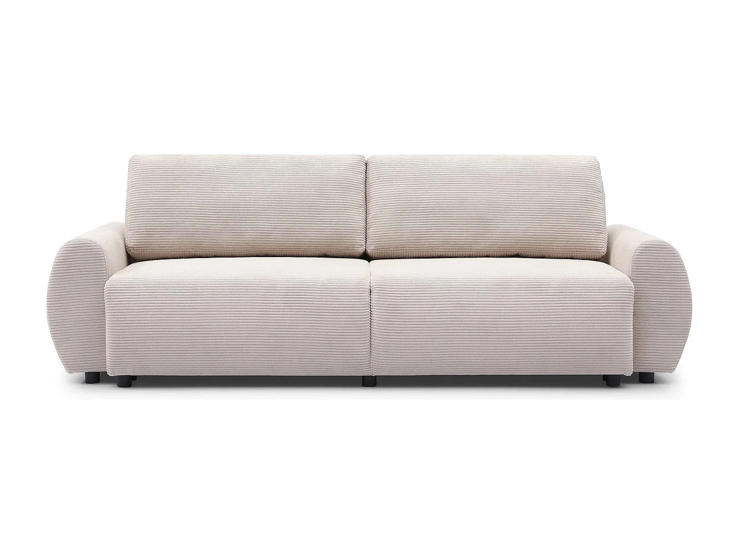 Canapé convertible 3 places Traviata Velours côtelé Beige