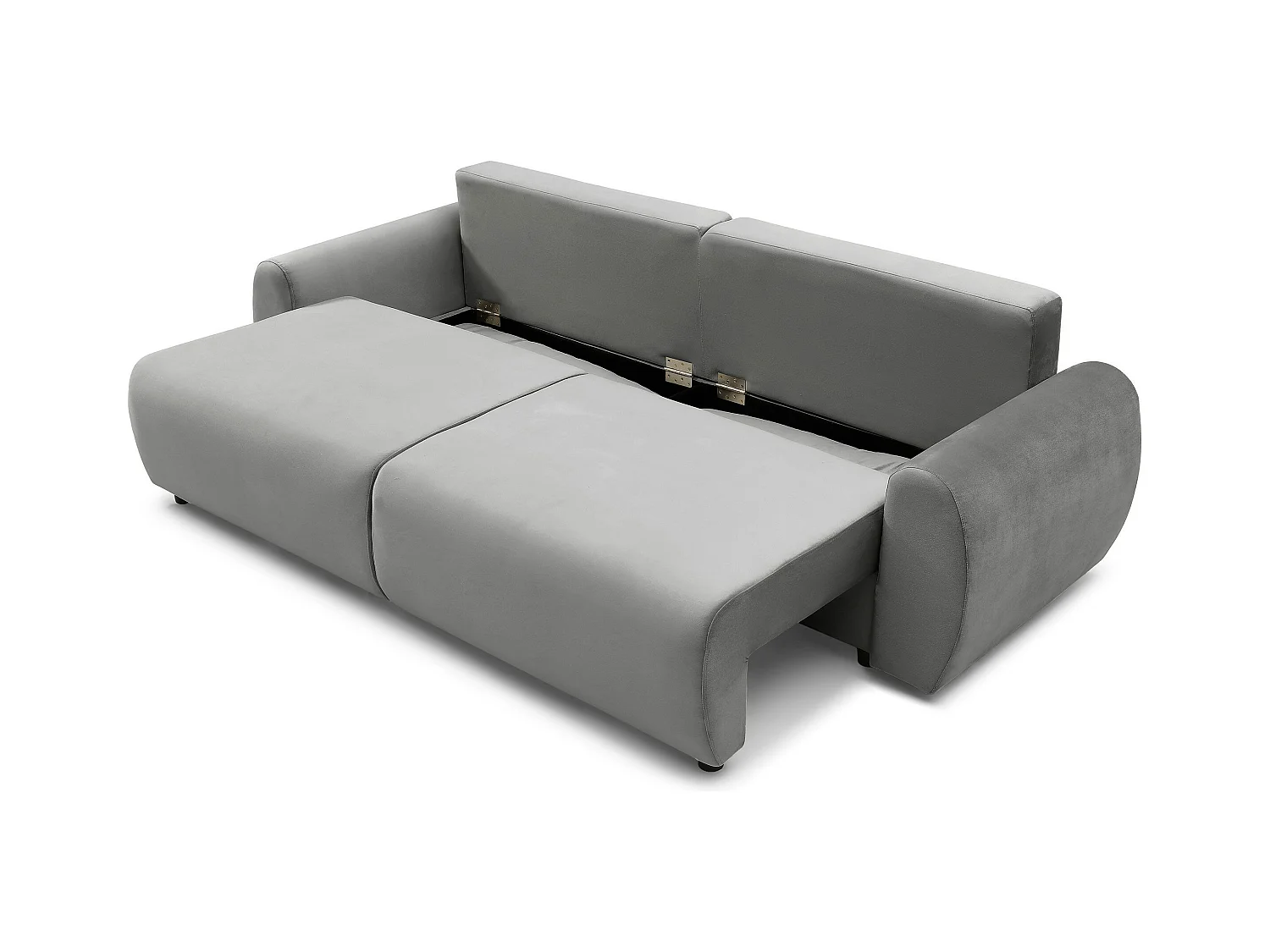 Canapé convertible 3 places Traviata Velours Gris