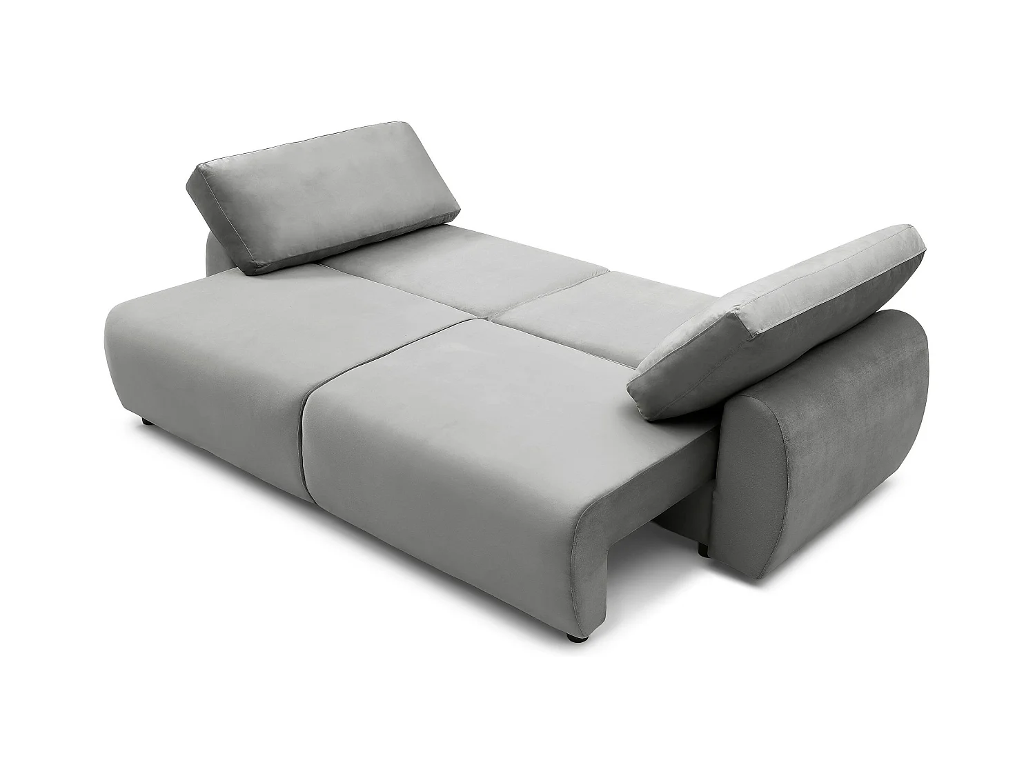 Canapé convertible 3 places Traviata Velours Gris