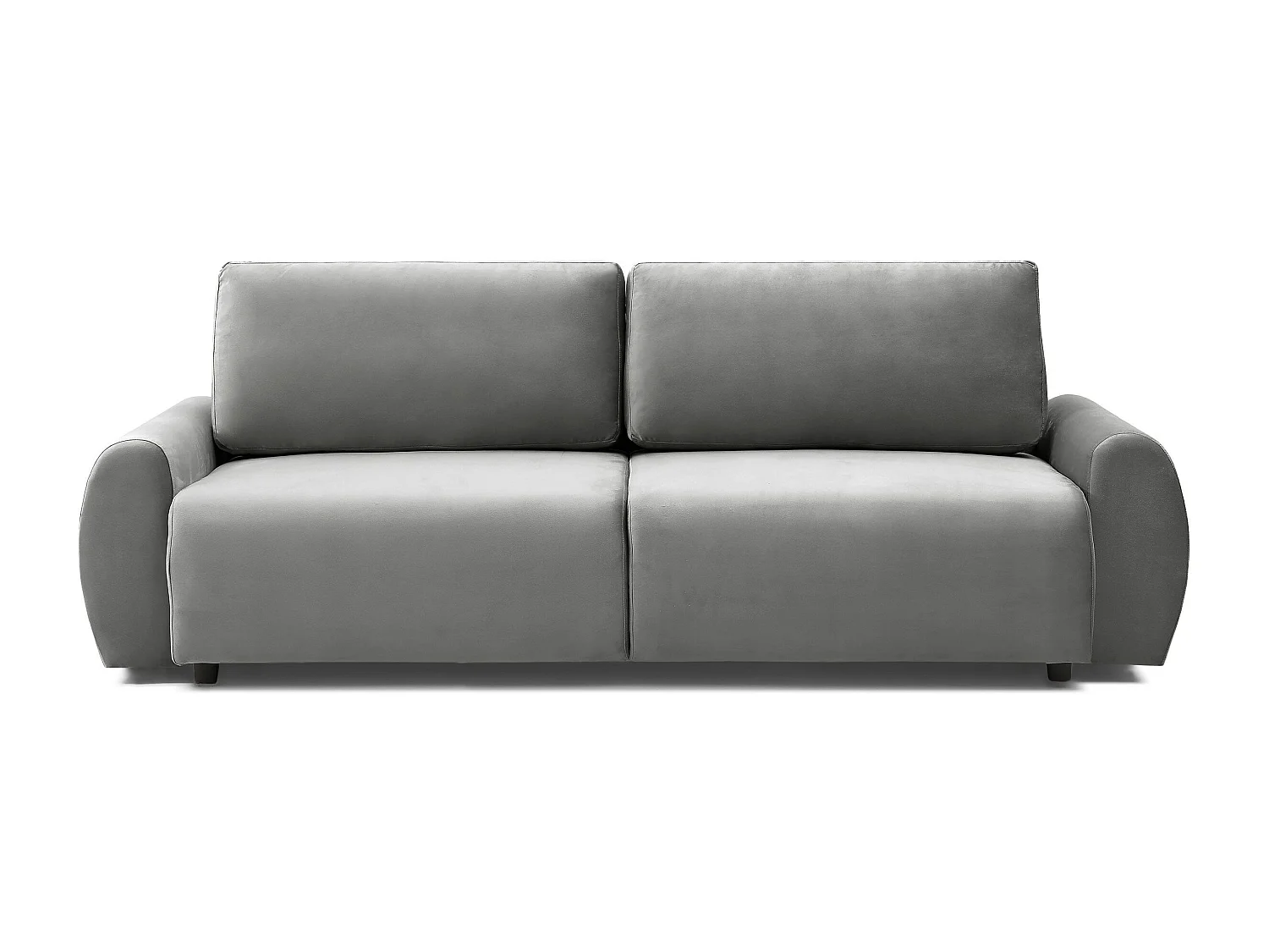 Canapé convertible 3 places Traviata Velours Gris