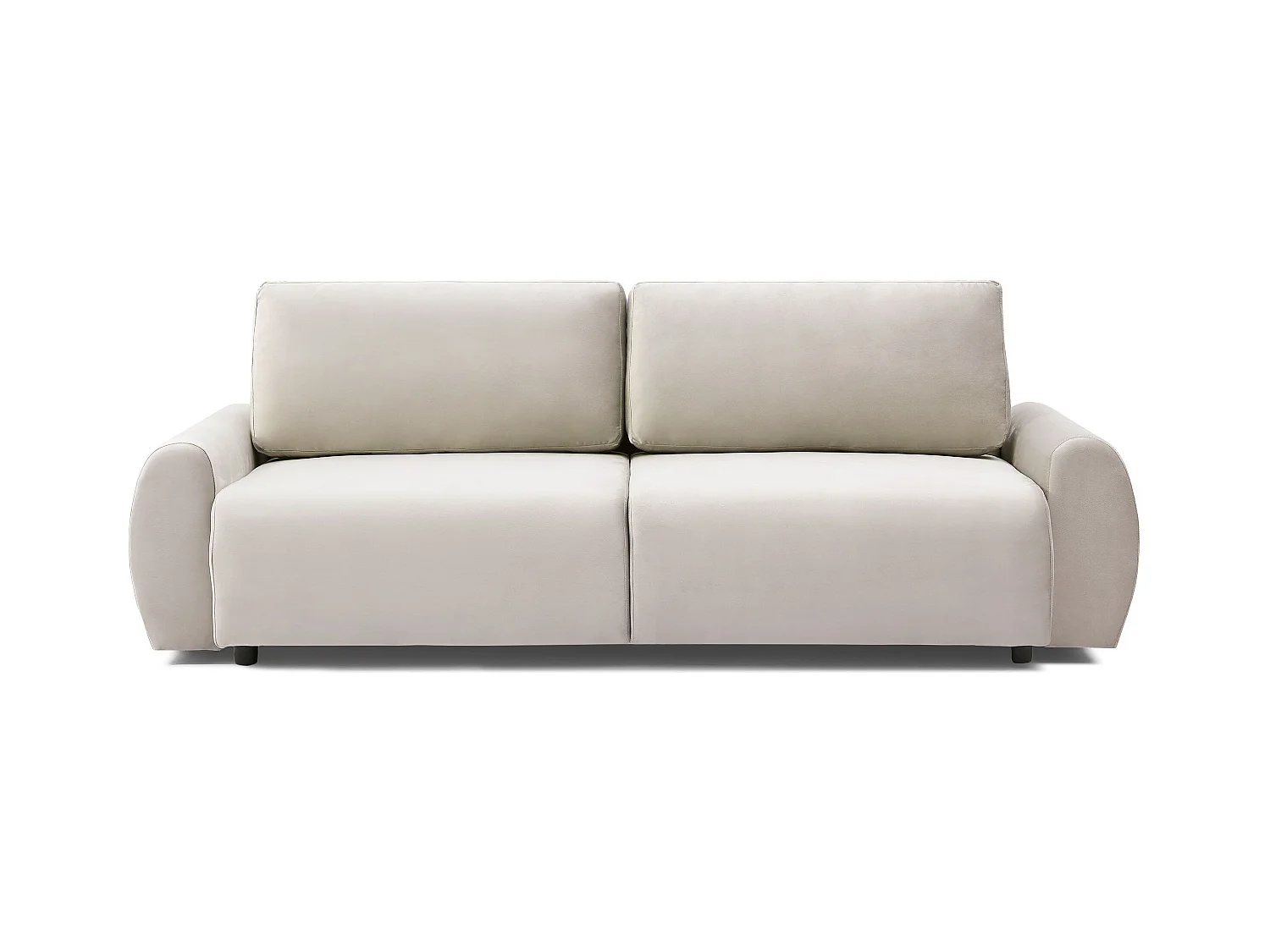 Canapé convertible 3 places Traviata Velours Beige