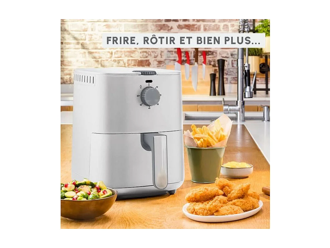 MOULINEX Friteuse sans huile, Capacité 3.5 L, Air Fryer compacte, Polyvalente, Écoénergétique, Easy Fry Essential EZ130A20