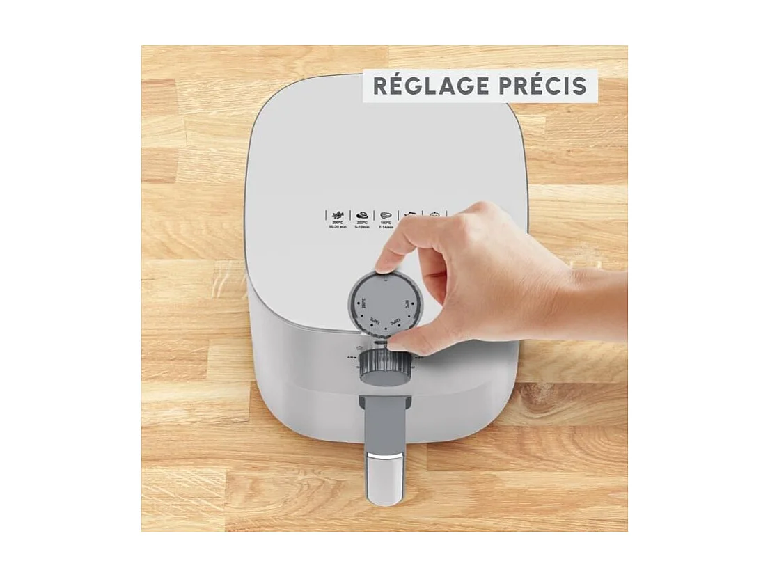 MOULINEX Friteuse sans huile, Capacité 3.5 L, Air Fryer compacte, Polyvalente, Écoénergétique, Easy Fry Essential EZ130A20