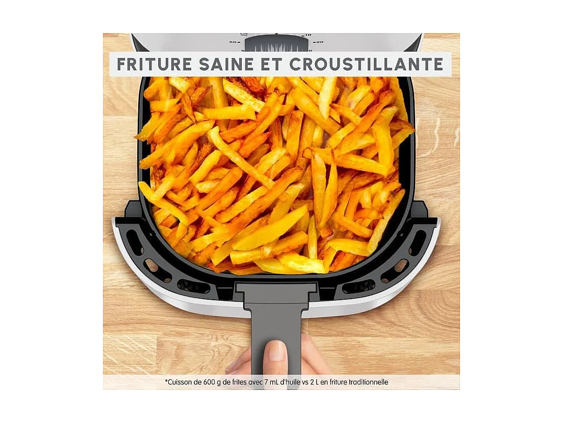 MOULINEX Friteuse sans huile, Capacité 3.5 L, Air Fryer compacte, Polyvalente, Écoénergétique, Easy Fry Essential EZ130A20